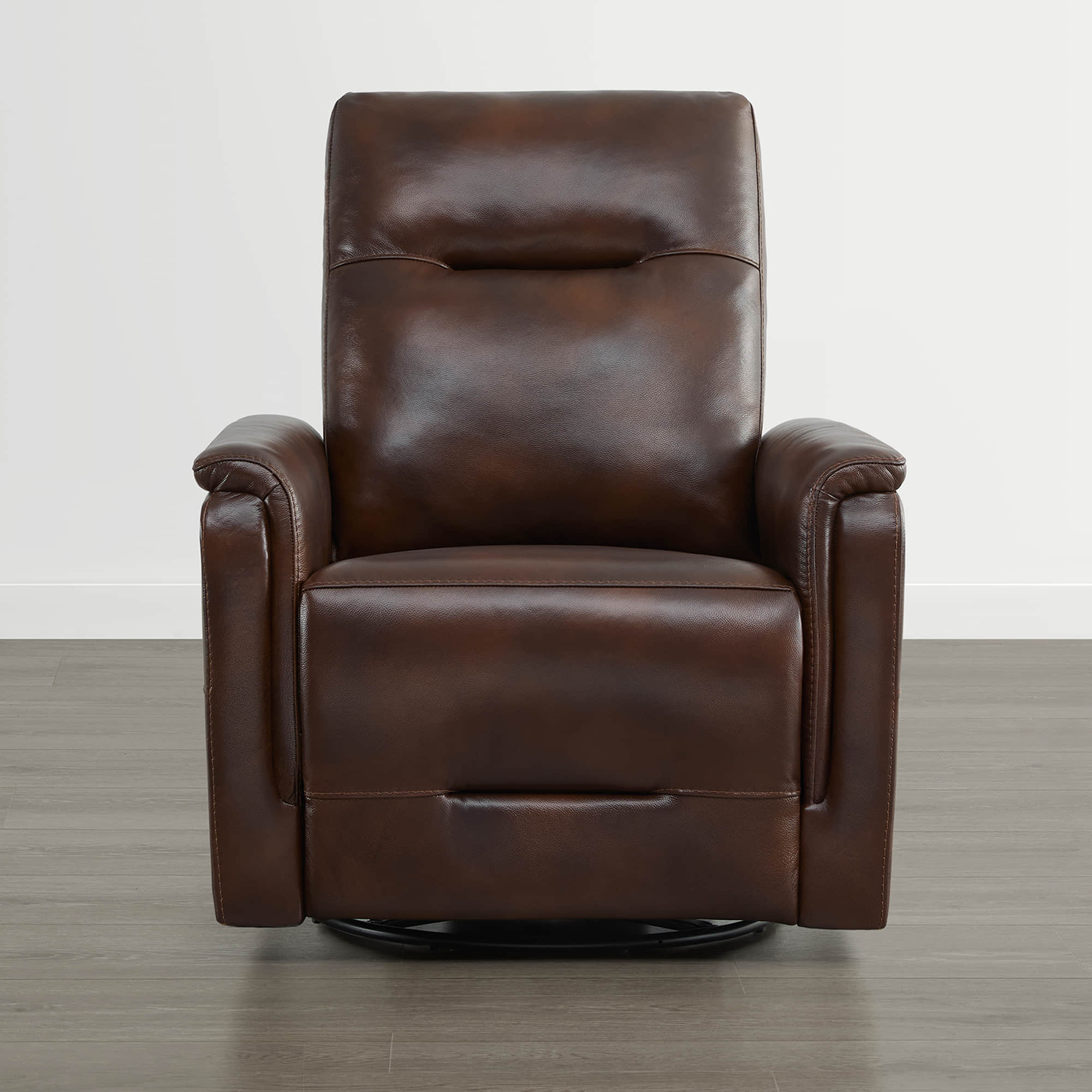 Jaxon Genuine Leather Swivel Glider Power Recliner with Power Headrest - Image 44