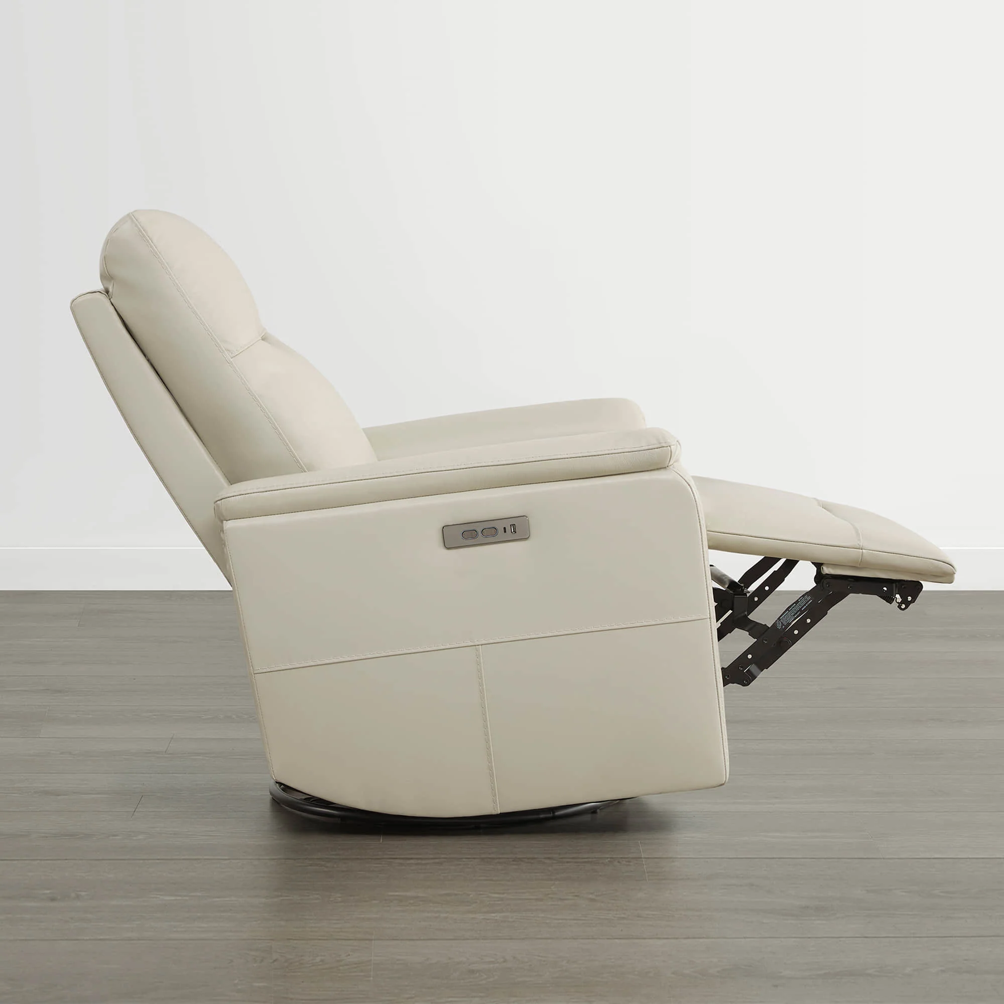 Jaxon Genuine Leather Swivel Glider Power Recliner with Power Headrest - Image 51