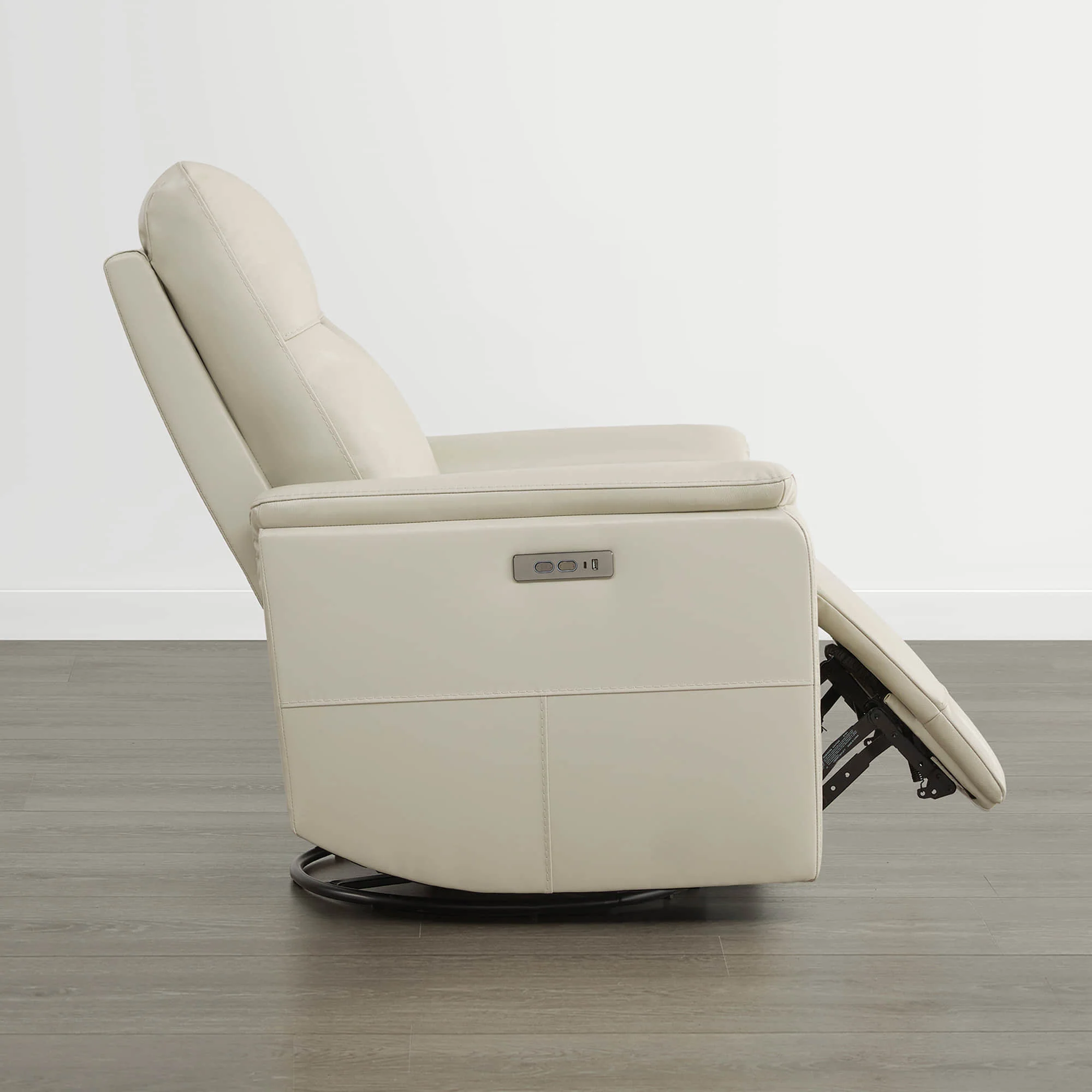 Jaxon Genuine Leather Swivel Glider Power Recliner with Power Headrest - Image 53