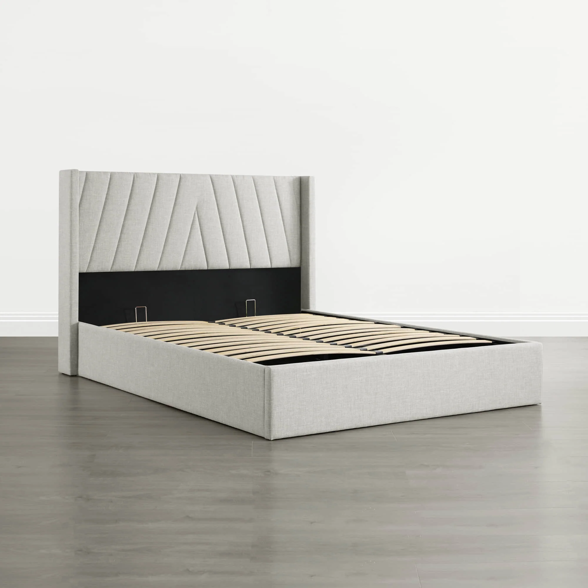 Jeffrey Wingback Upholstered Storage Platform Bed - Image 15
