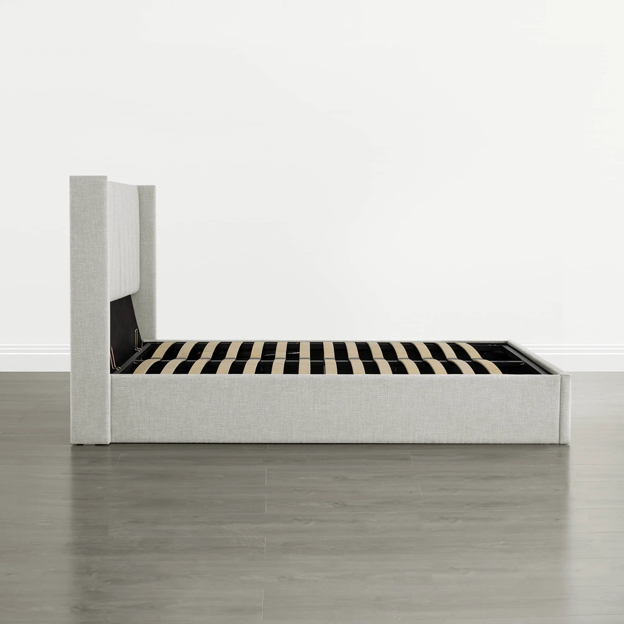 Jeffrey Wingback Upholstered Storage Platform Bed - Image 17