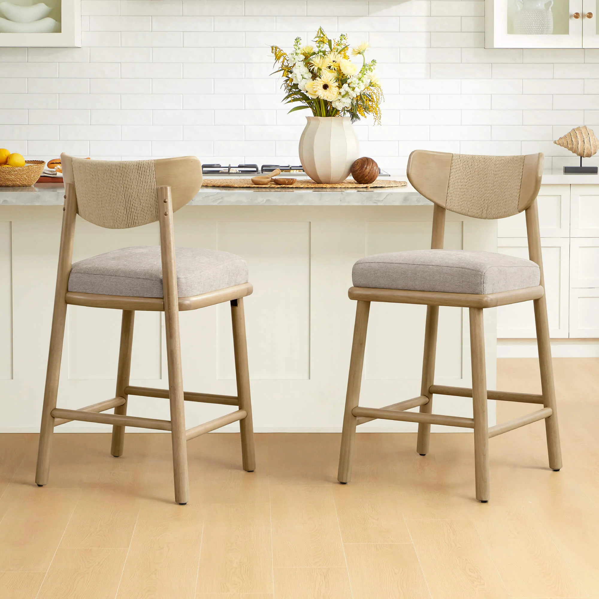 Jody Modern Woven Rope Counter Stool (Set of 2) - Image 10