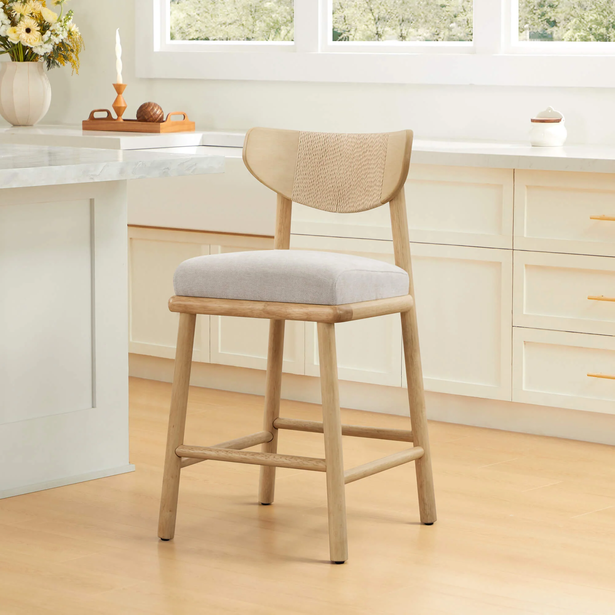 Jody Modern Woven Rope Counter Stool (Set of 2) - Image 12
