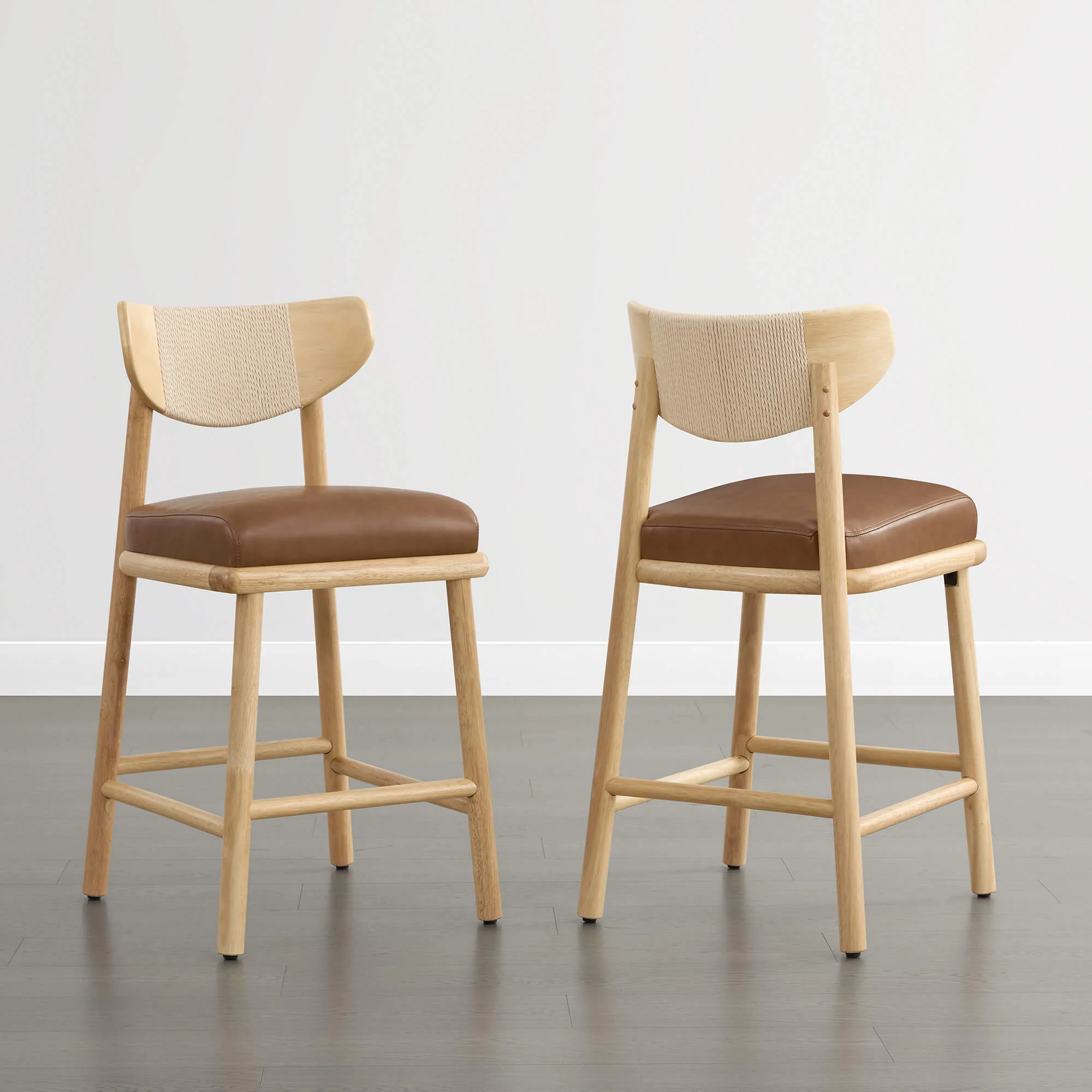 Jody Modern Woven Rope Counter Stool (Set of 2) - Image 21