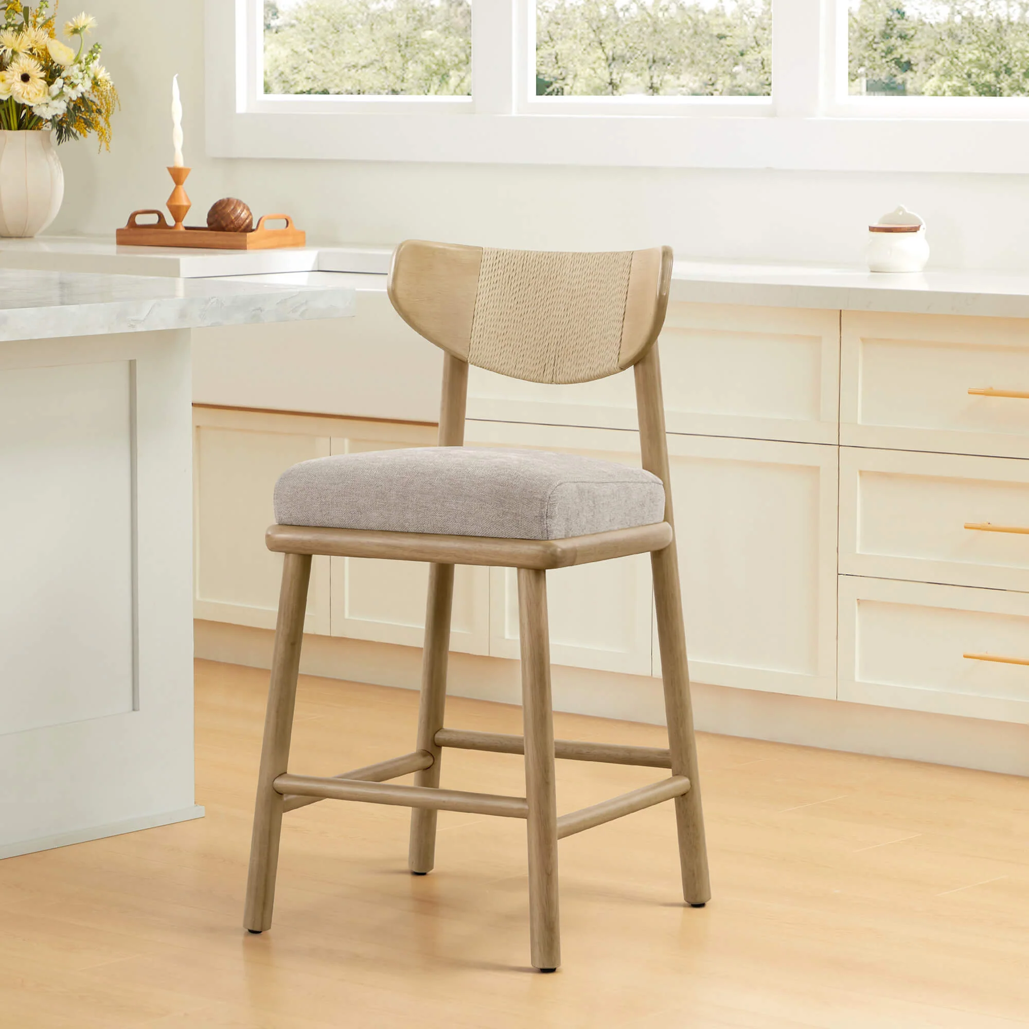 Jody Modern Woven Rope Counter Stool (Set of 2) - Image 9