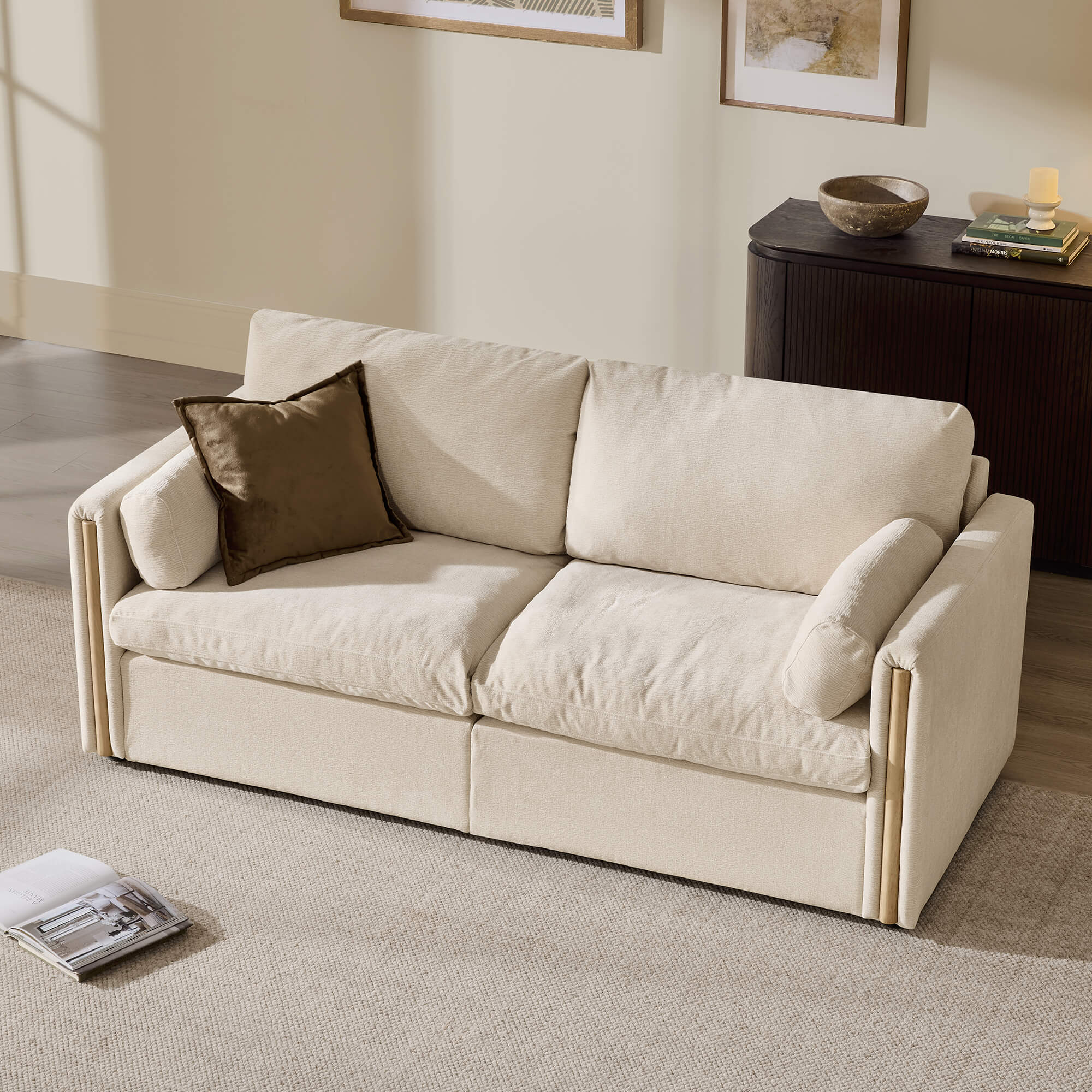 Jonathan Modern Cozy Chenille 2-seat Sofa - Image 11