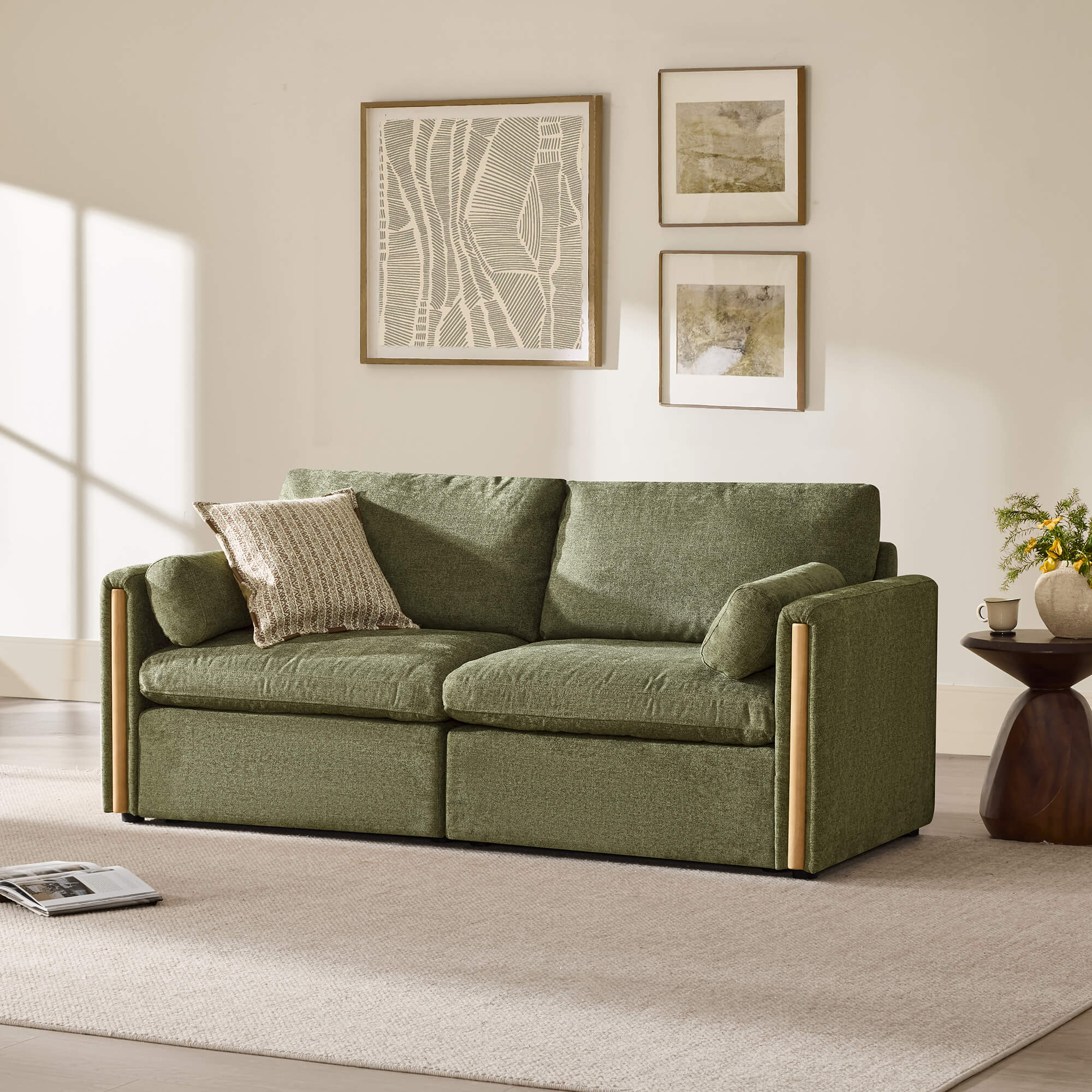 Jonathan Modern Cozy Chenille 2-seat Sofa - Image 14