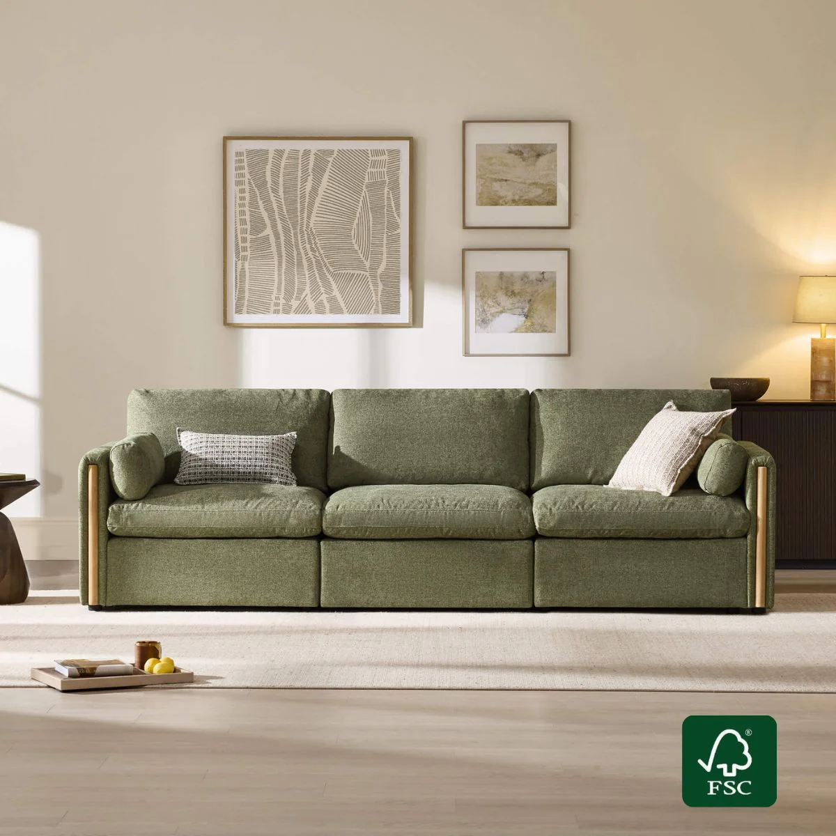 Jonathan Modern Cozy Chenille 3-seat Modular Sofa with Hidden Storage
