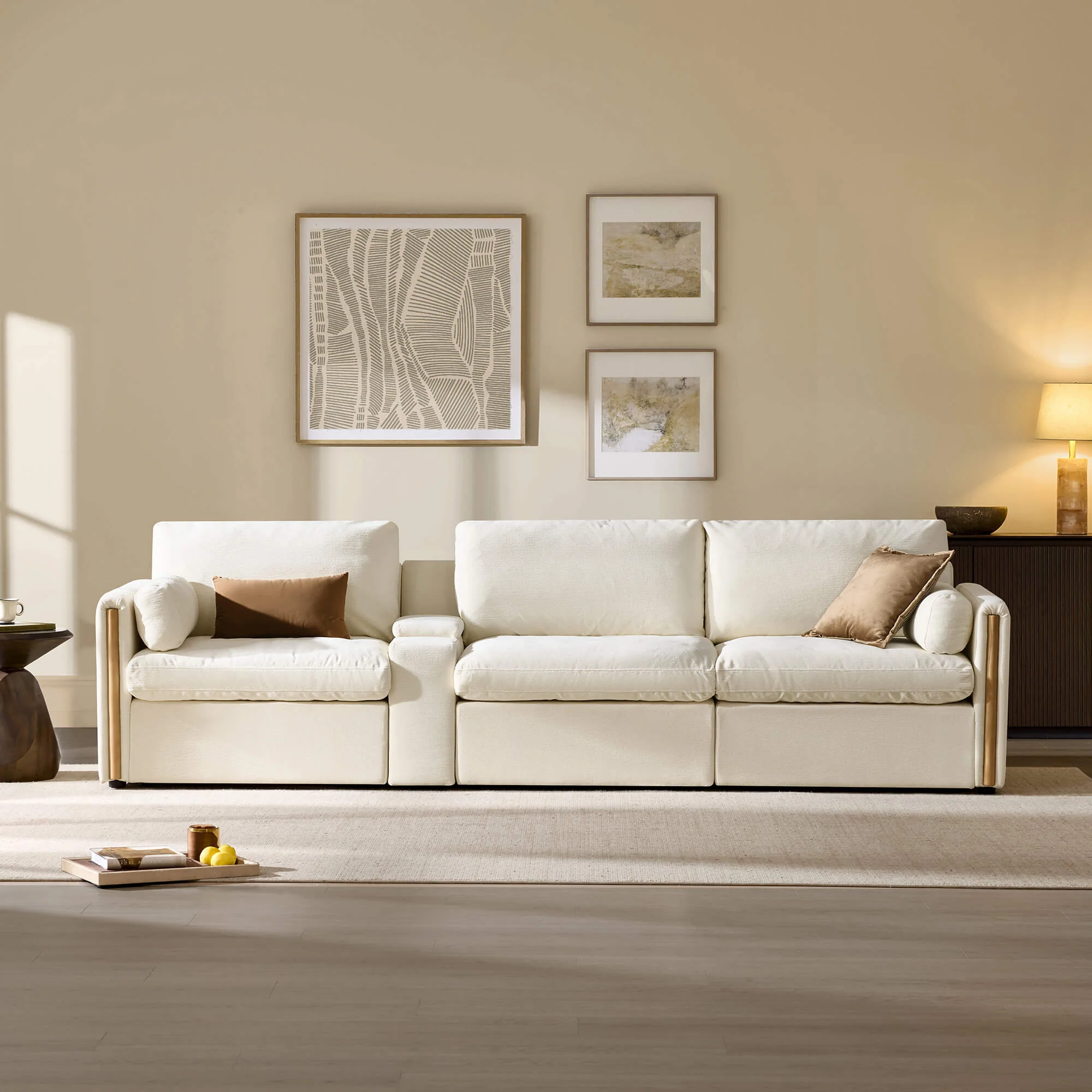 Jonathan Modern Cozy Chenille 3-seat Modular Sofa with Hidden Storage - Image 37