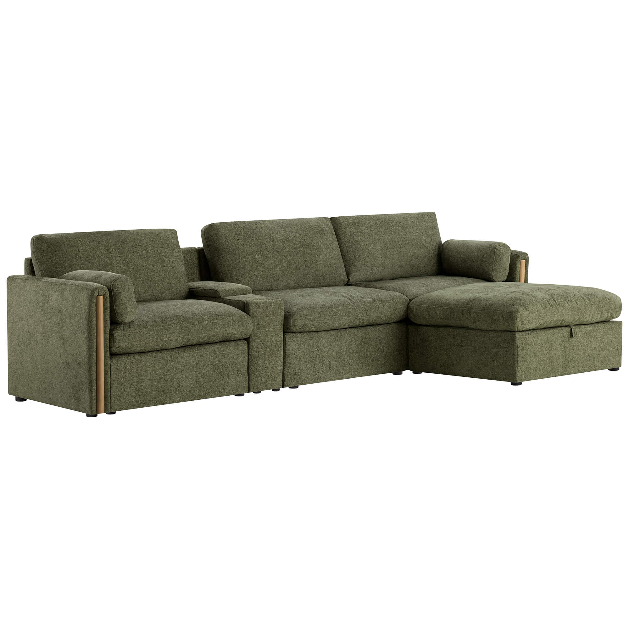 Jonathan Modern Cozy Chenille 4-seat Modular Sofa with Hidden Storage - Image 12