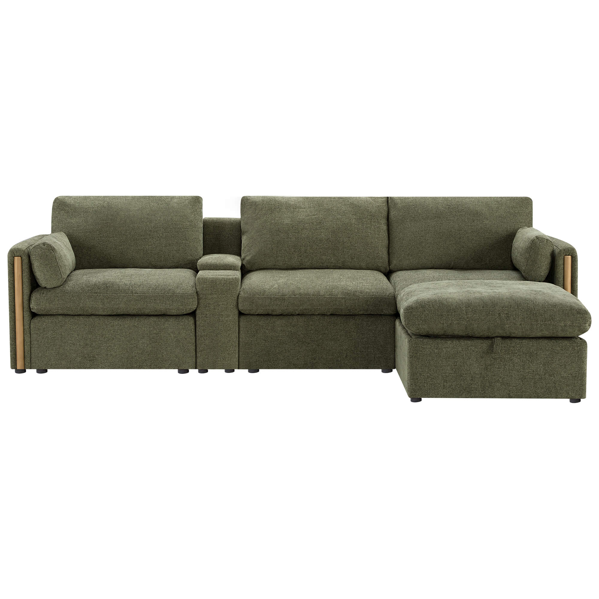 Jonathan Modern Cozy Chenille 4-seat Modular Sofa with Hidden Storage - Image 15