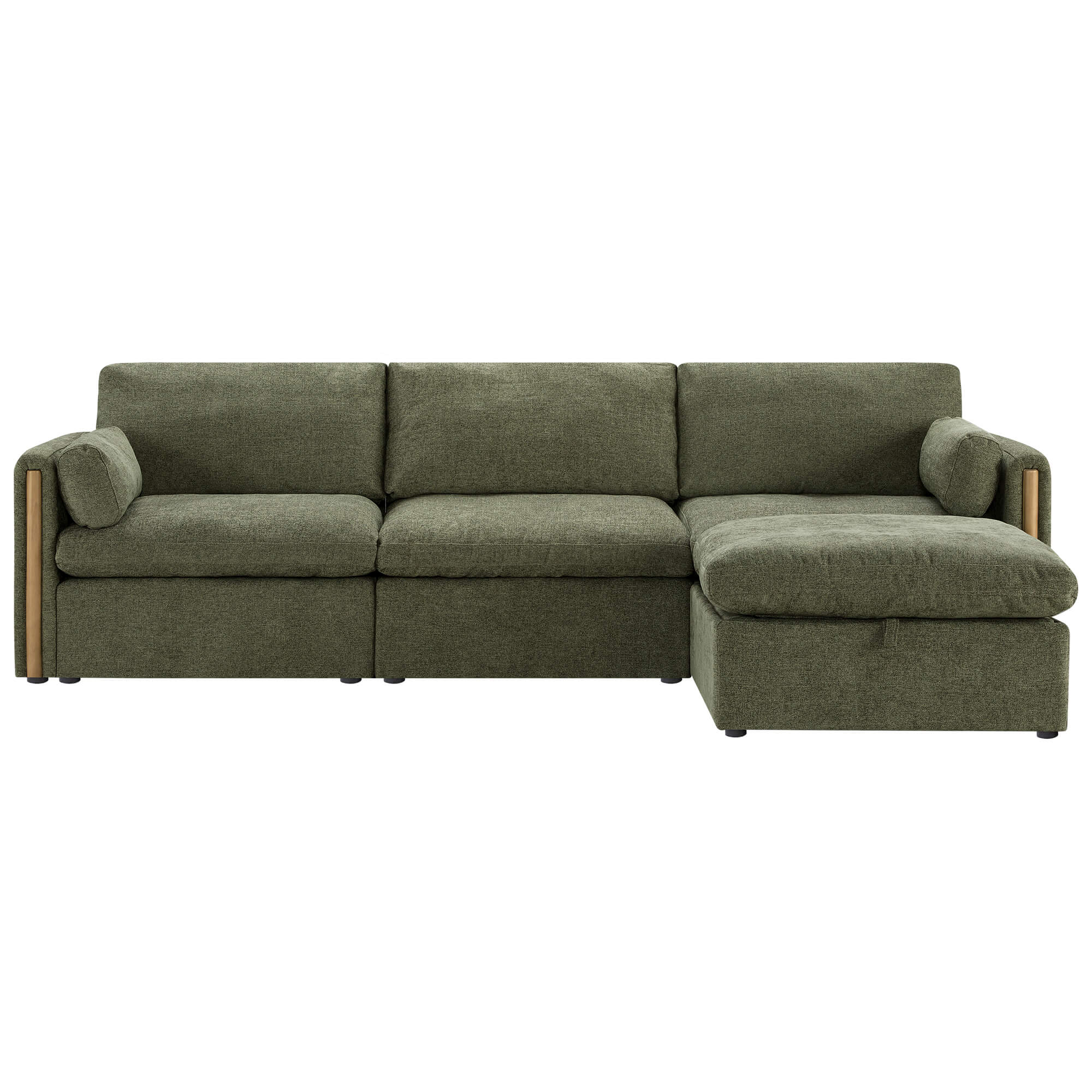 Jonathan Modern Cozy Chenille 4-seat Modular Sofa with Hidden Storage - Image 16