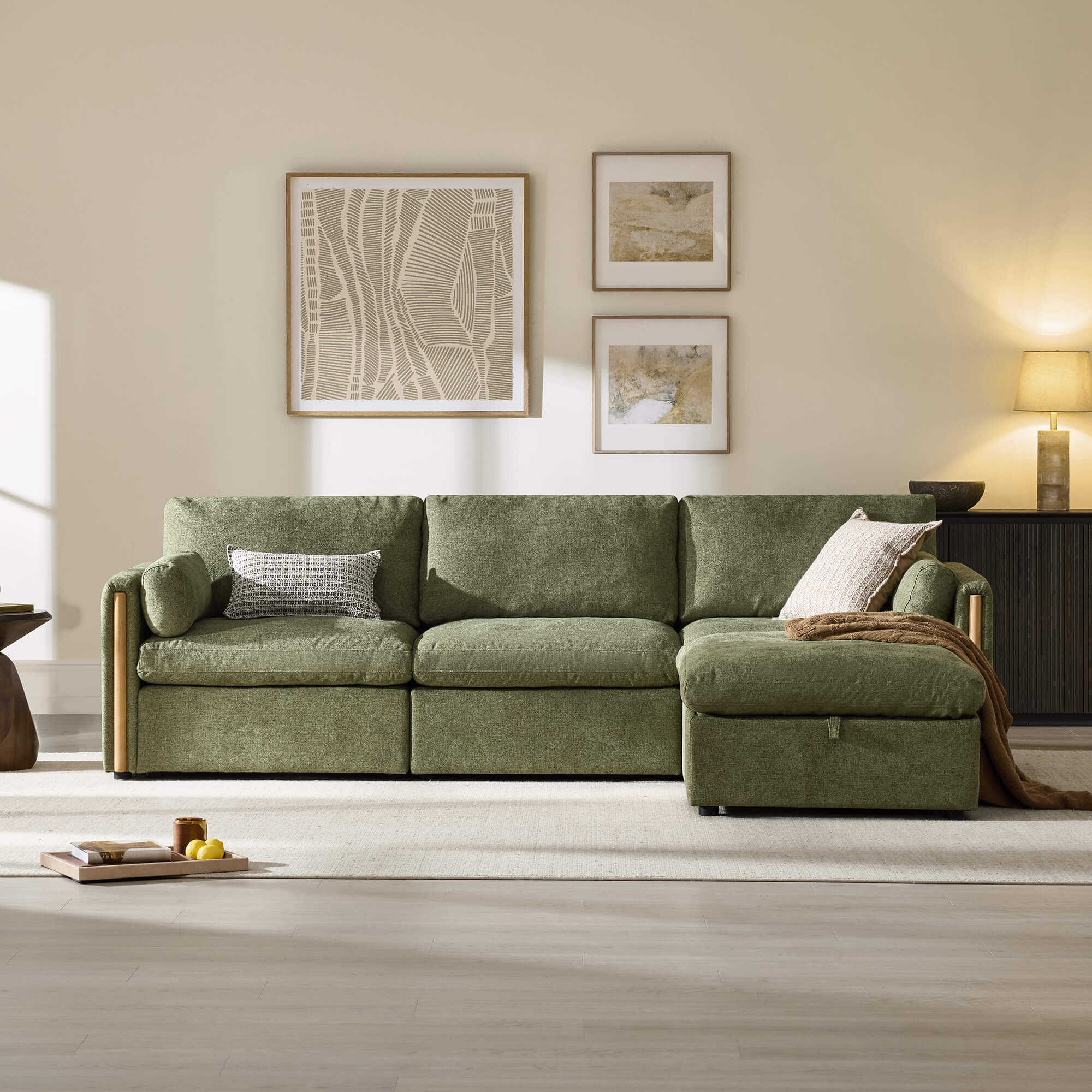Jonathan Modern Cozy Chenille 4-seat Modular Sofa with Hidden Storage - Image 31