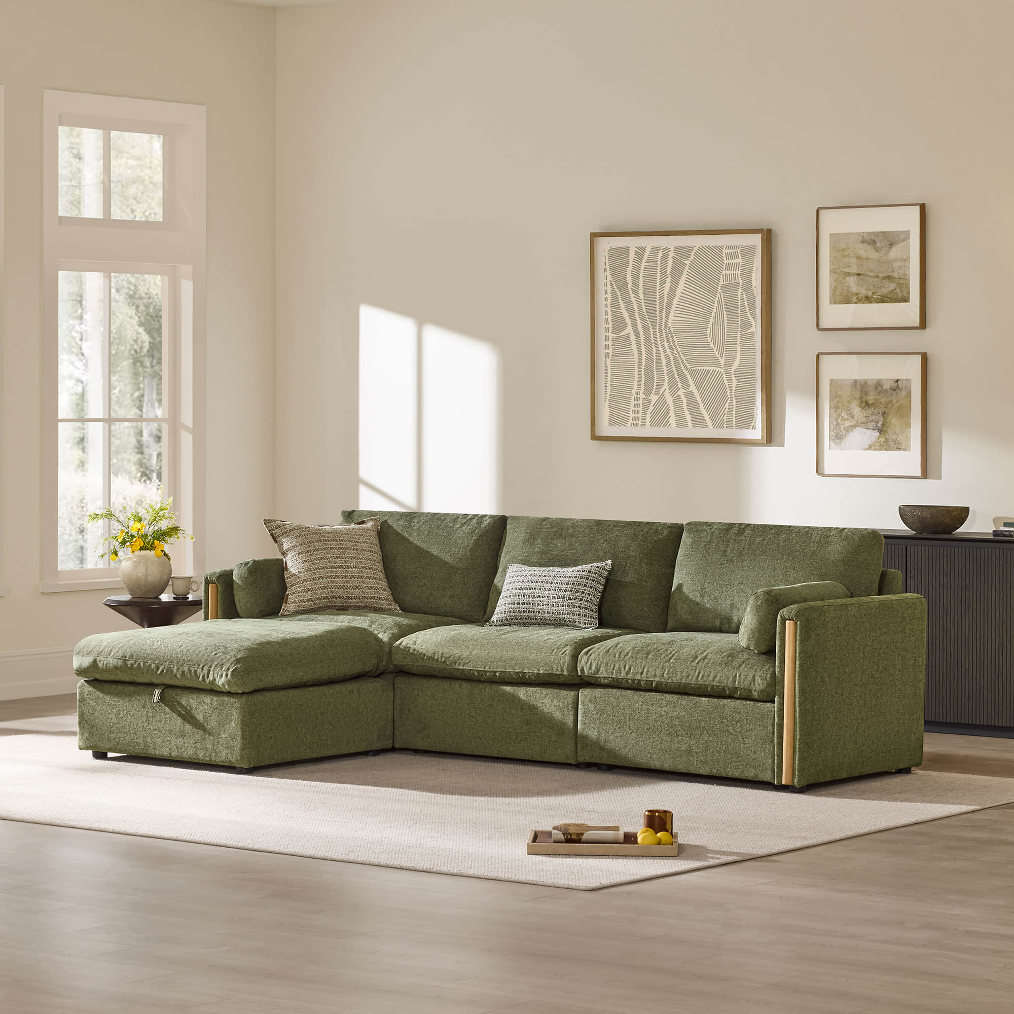 Jonathan Modern Cozy Chenille 4-seat Modular Sofa with Hidden Storage - Image 46