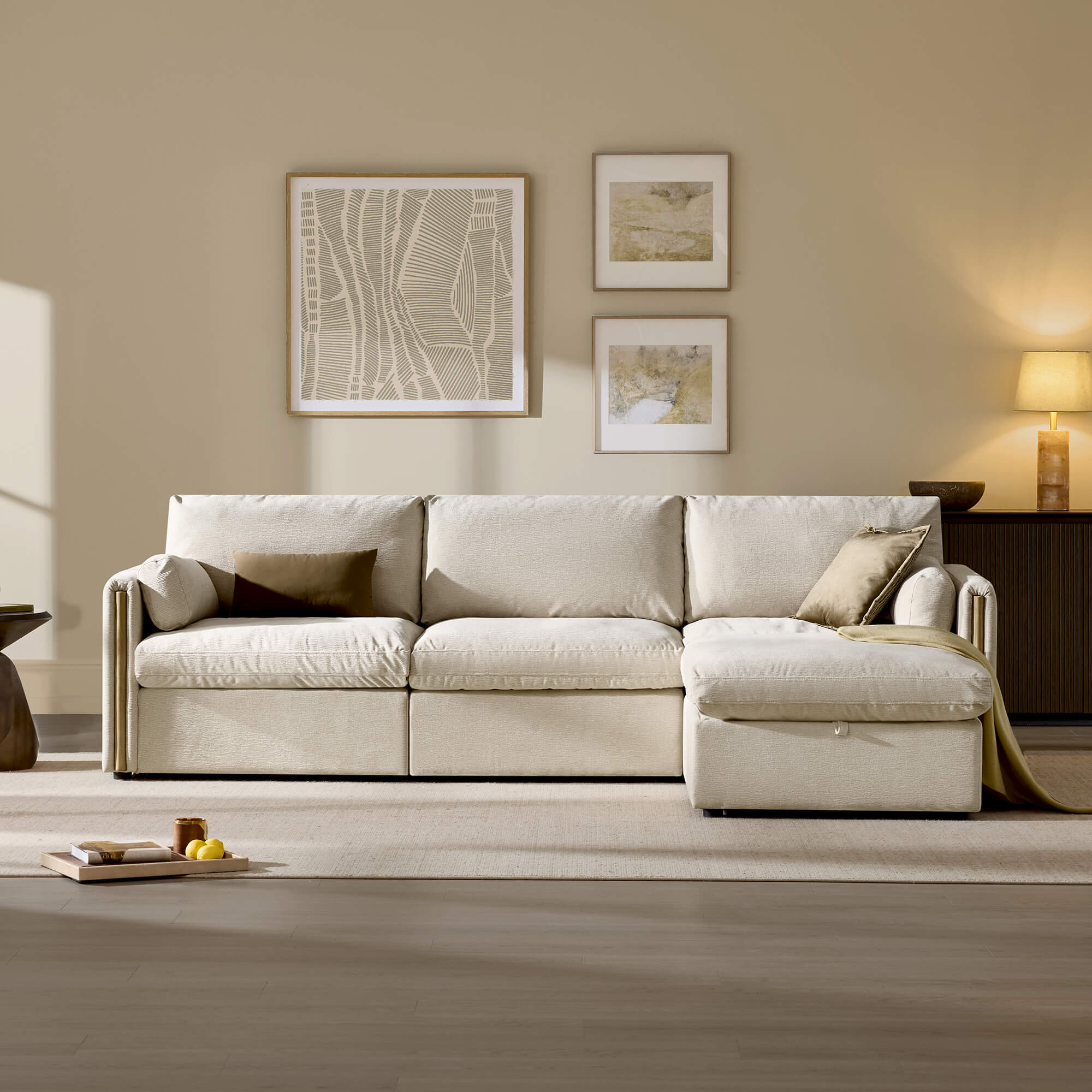 Jonathan Modern Cozy Chenille 4-seat Modular Sofa with Hidden Storage - Image 5