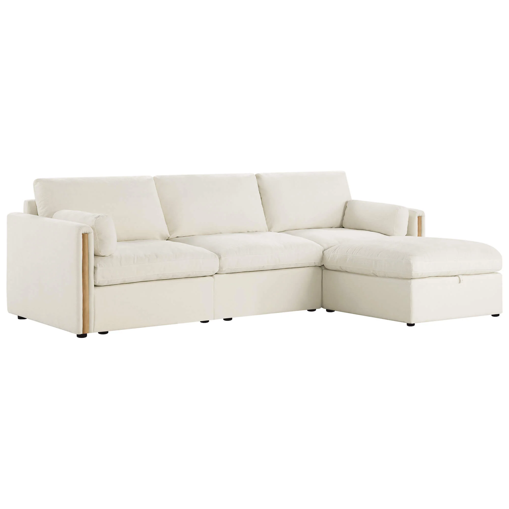 Jonathan Modern Cozy Chenille 4-seat Modular Sofa with Hidden Storage - Image 9