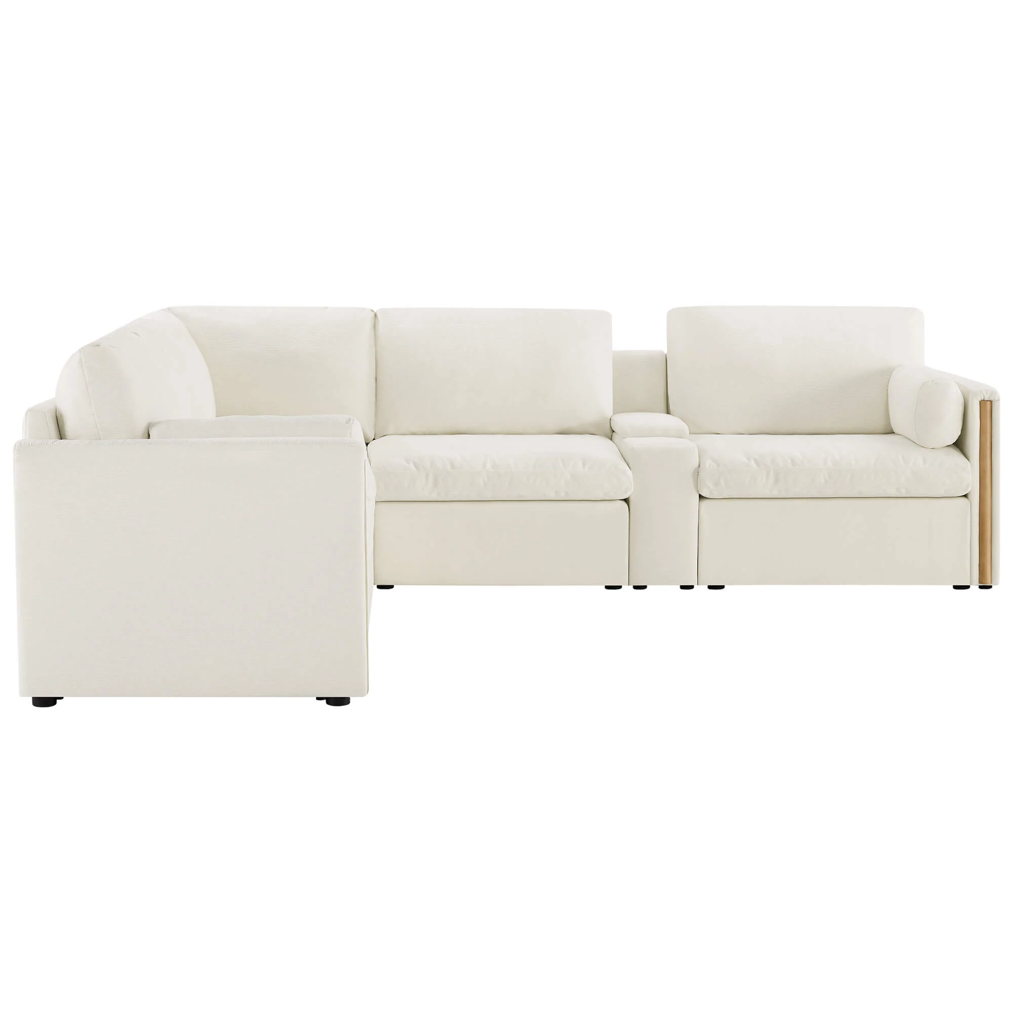Jonathan Modern Cozy Chenille 5-seat Modular Sofa with Hidden Storage - Image 3