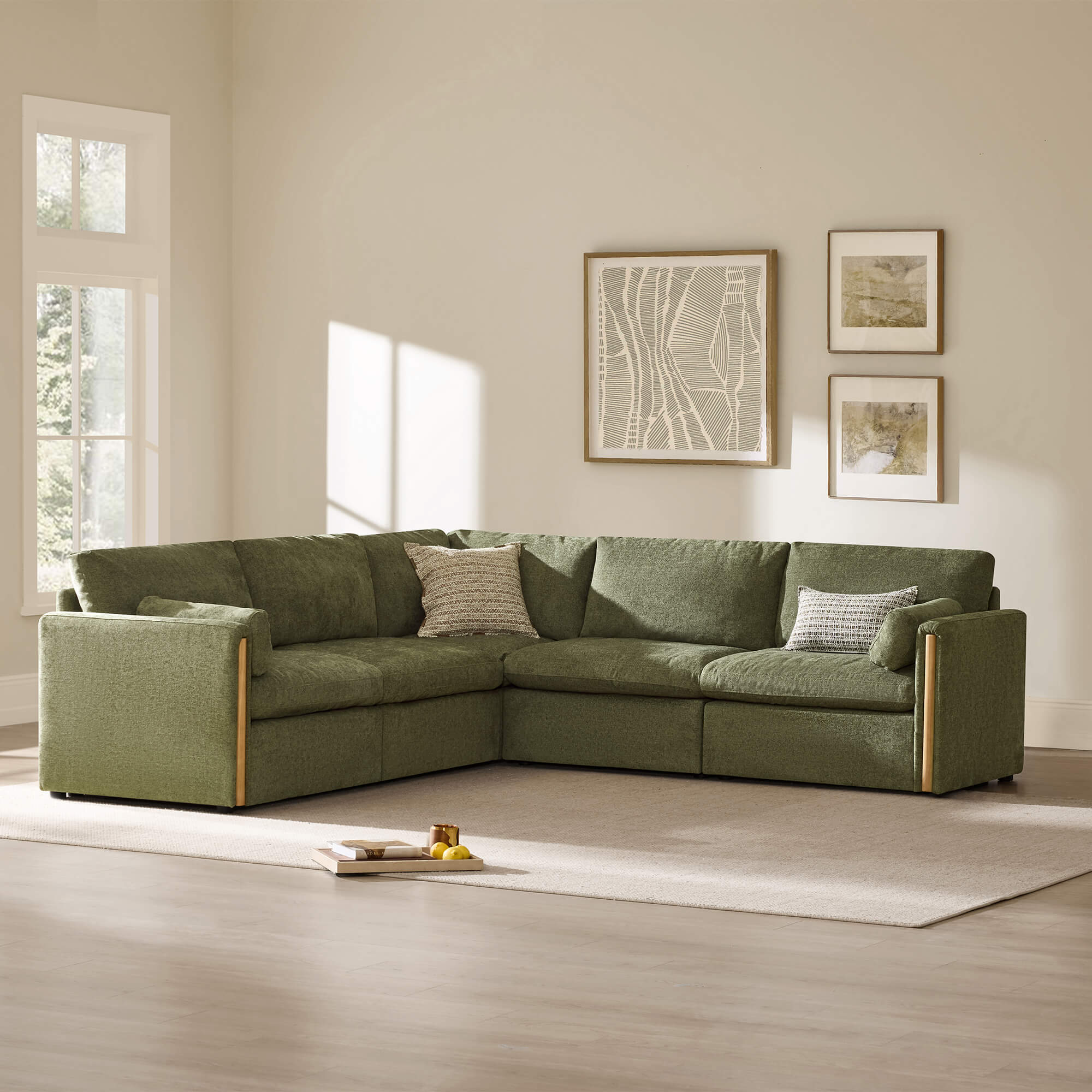 Jonathan Modern Cozy Chenille 5-seat Modular Sofa with Hidden Storage - Image 36