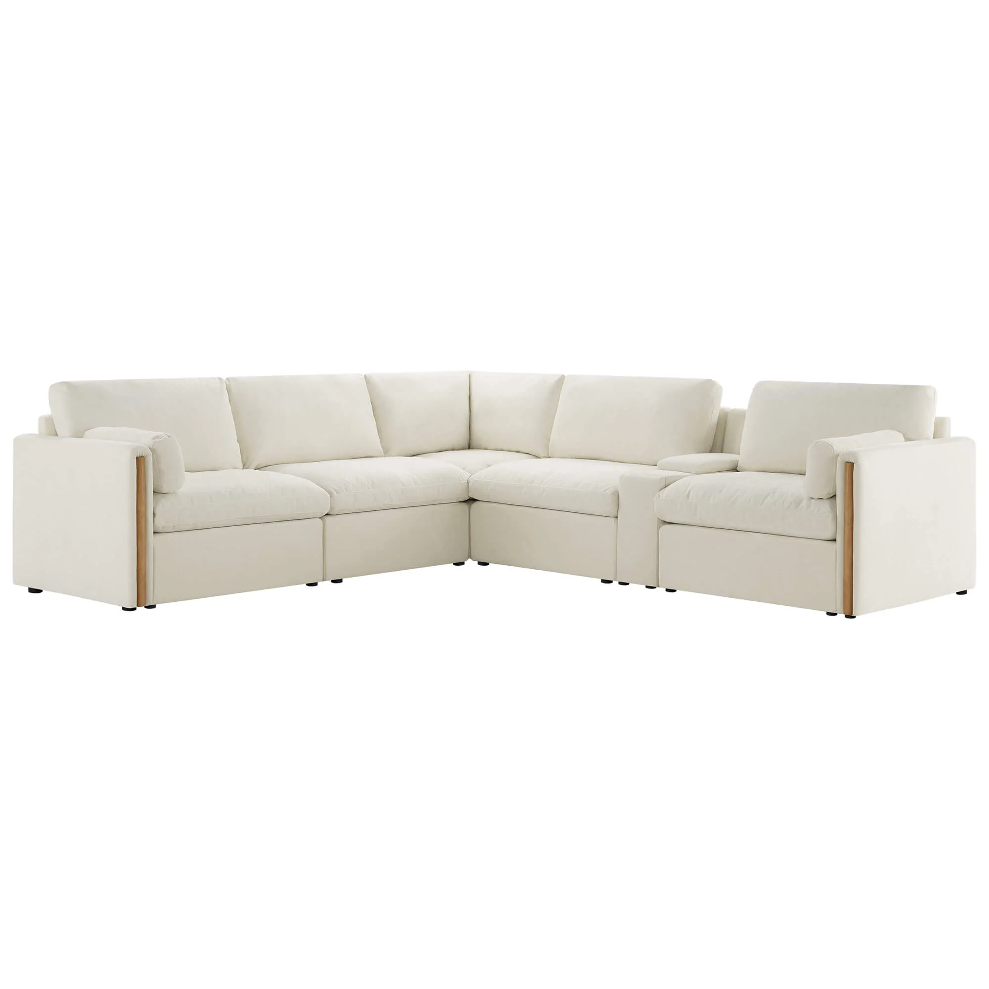 Jonathan Modern Cozy Chenille 5-seat Modular Sofa with Hidden Storage - Image 6