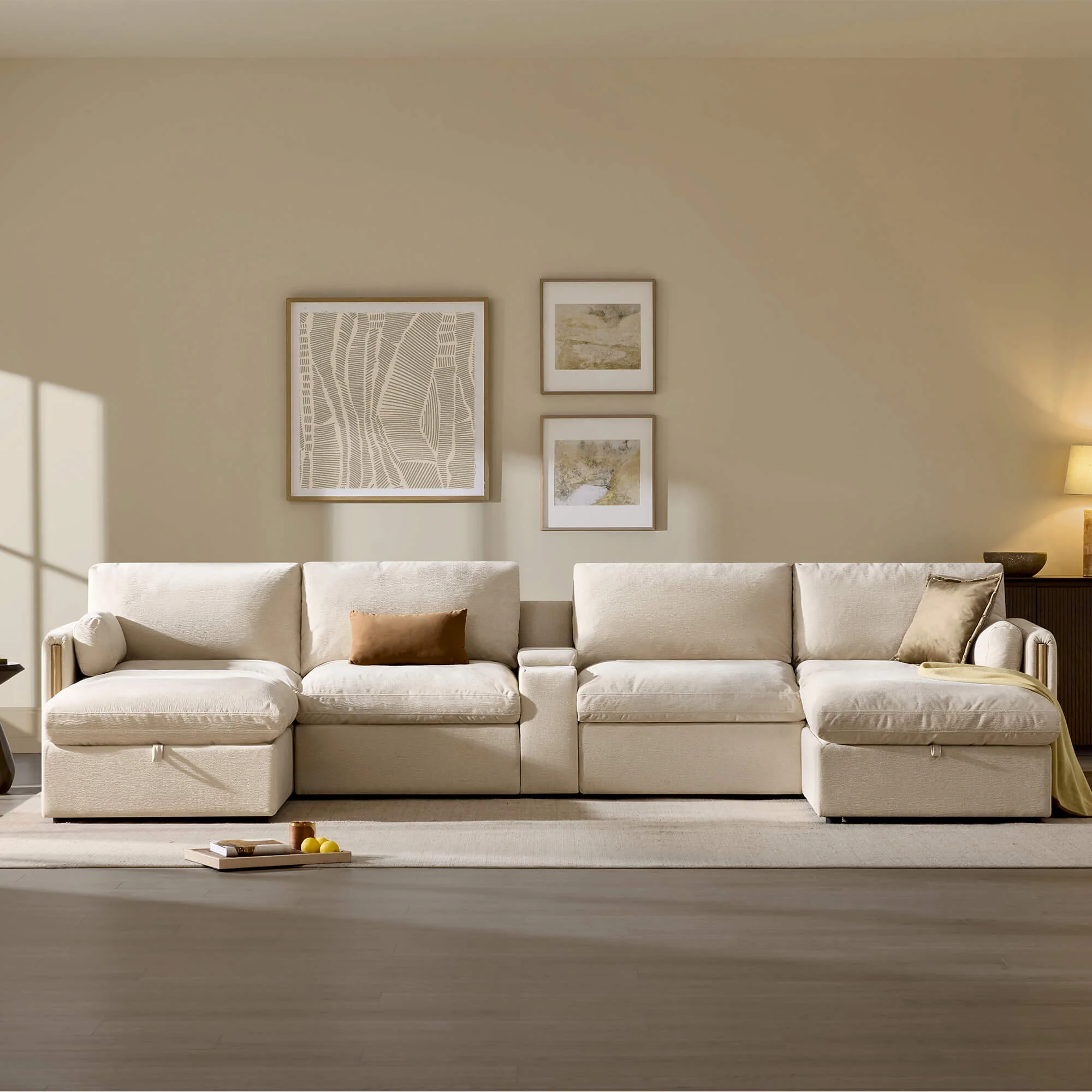 Jonathan Modern Cozy Chenille 6-seat Modular Sofa with Hidden Storage - Image 30