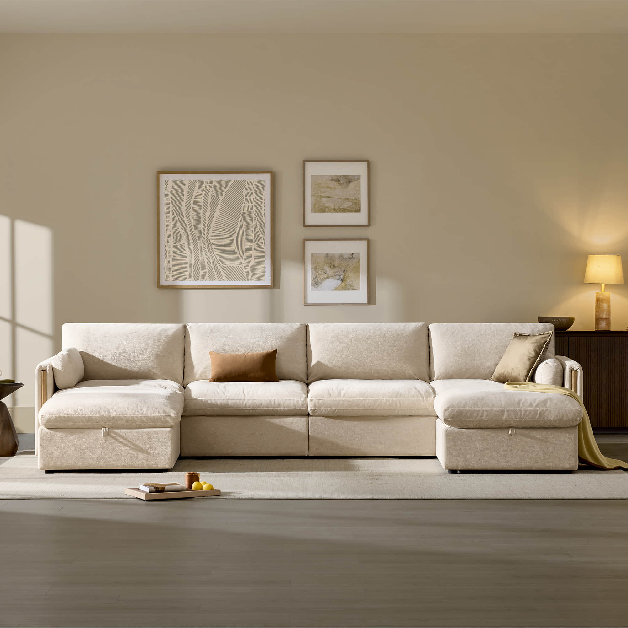 Jonathan Modern Cozy Chenille 6-seat Modular Sofa with Hidden Storage - Image 41