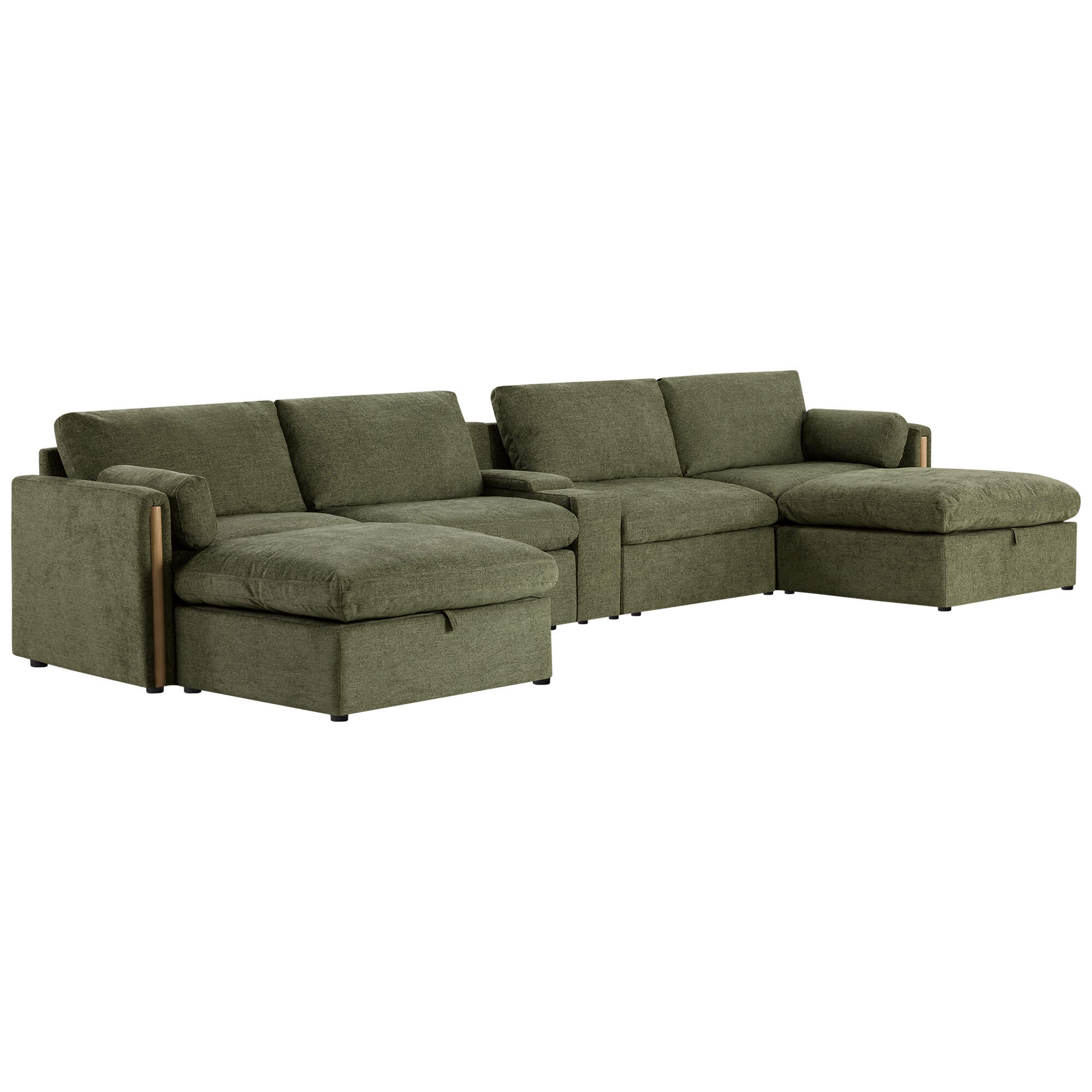 Jonathan Modern Cozy Chenille 6-seat Modular Sofa with Hidden Storage - Image 8