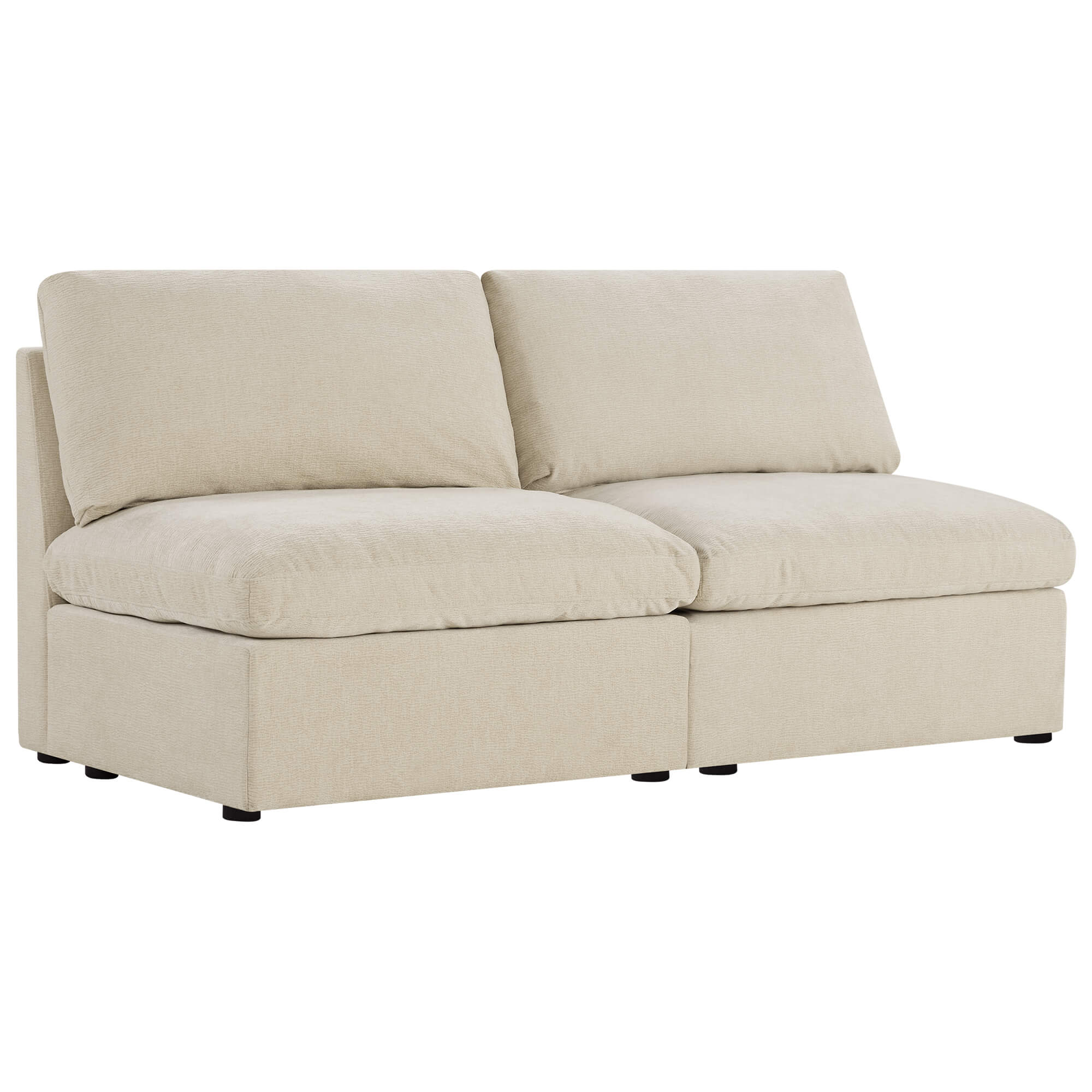Jonathan Modern Cozy Chenille Sofa Armless Chair - Image 4