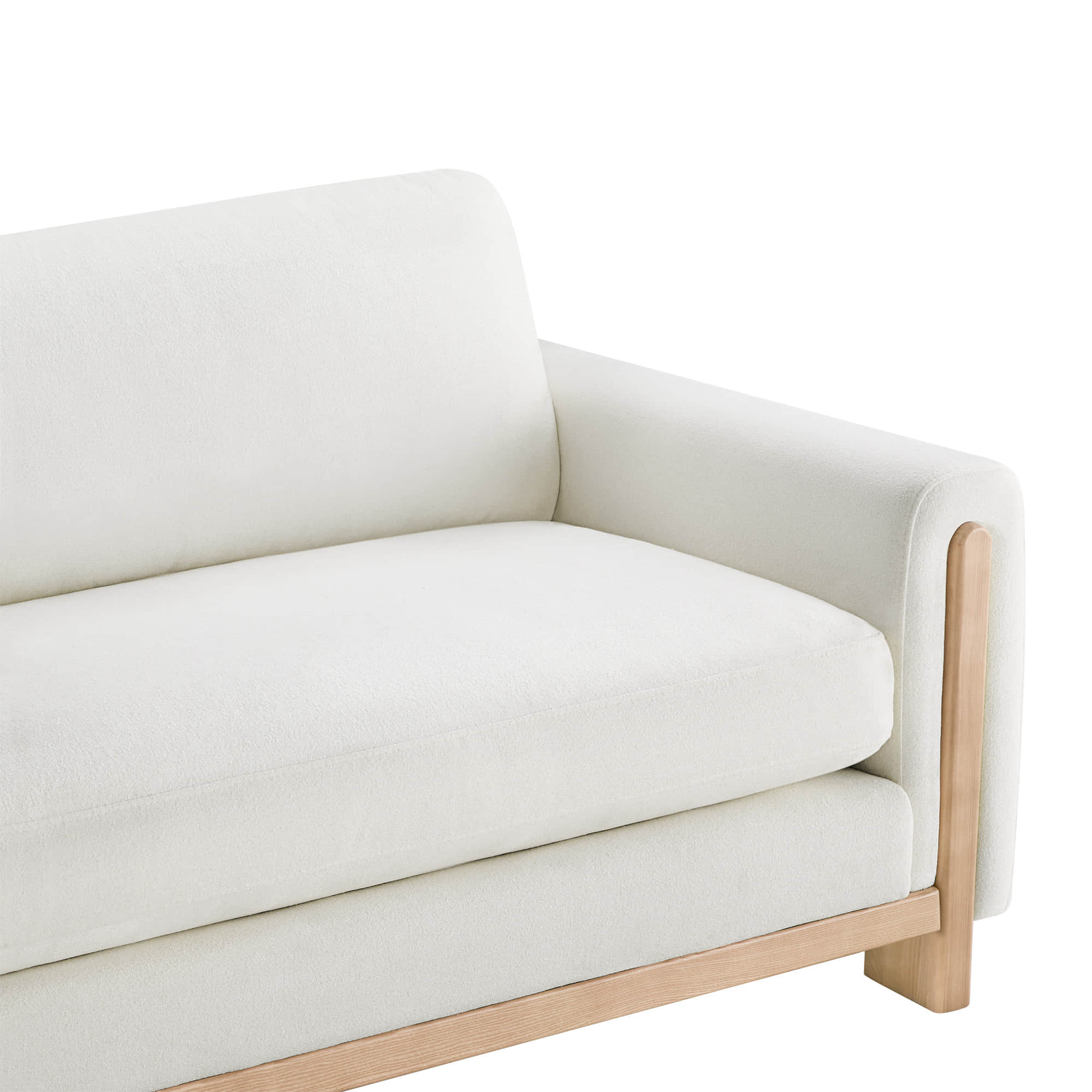 Keaton Performance Fabric 3-Seater Sofa with Ash Wood Base (99'') - Image 25