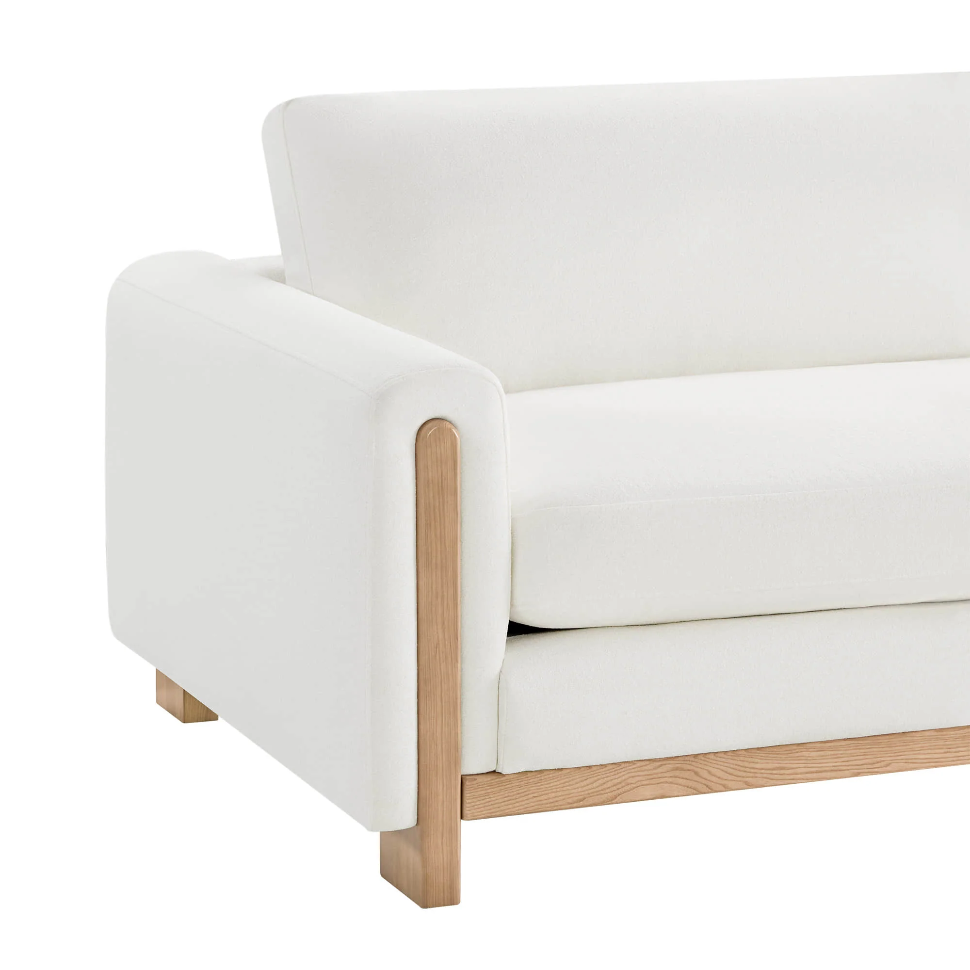 Keaton Performance Fabric 3-Seater Sofa with Ash Wood Base (99'') - Image 26