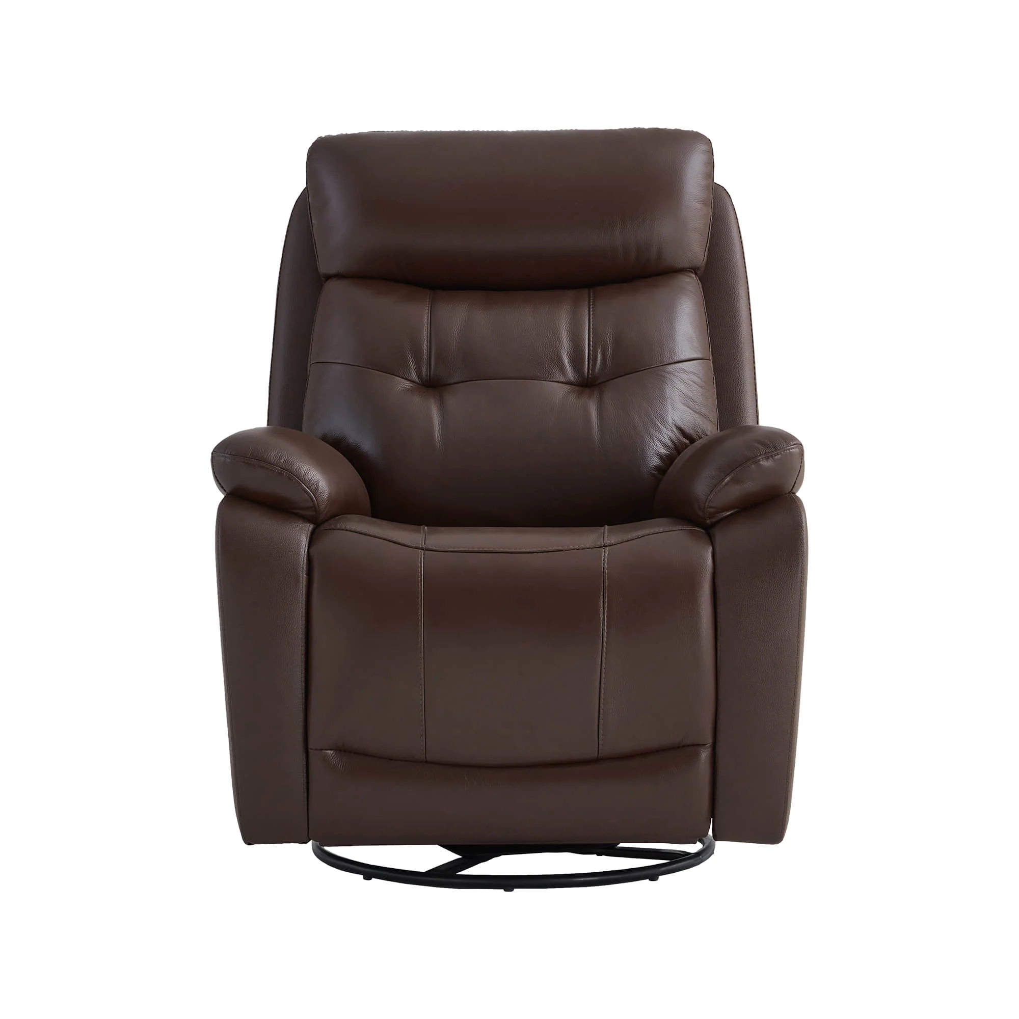 Keith Leather Swivel Glider Recliner with Power Headrest - Image 16