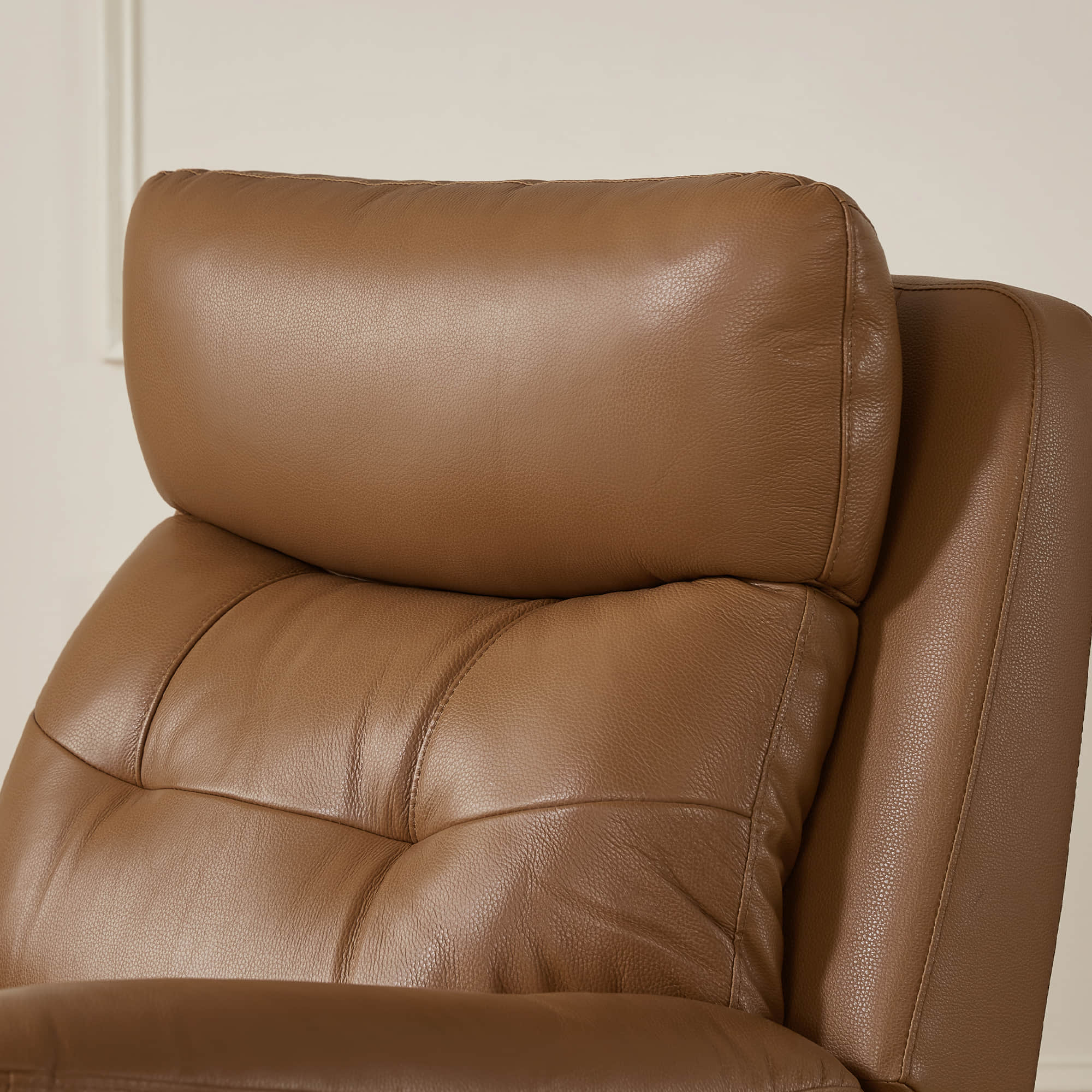 Keith Leather Swivel Glider Recliner with Power Headrest - Image 27