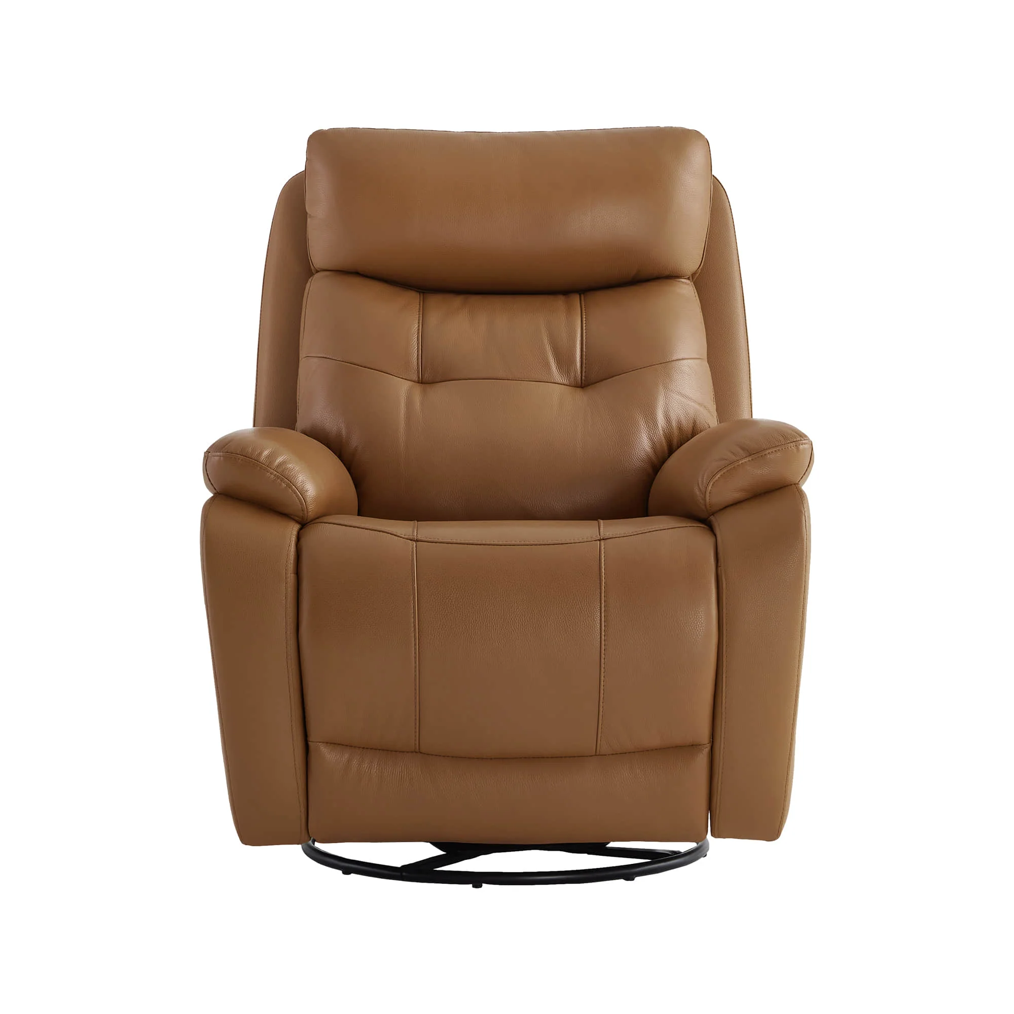 Keith Leather Swivel Glider Recliner with Power Headrest - Image 8