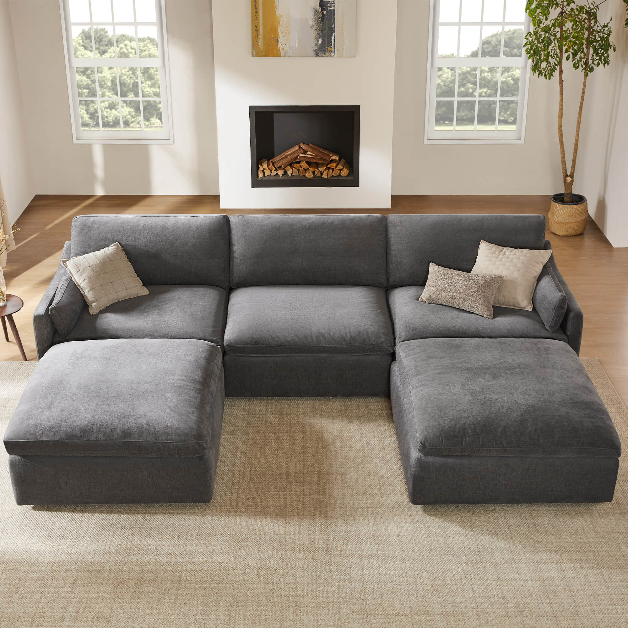 Kenna Modular 5 Seat Sofa Chaise Sectional - Image 9