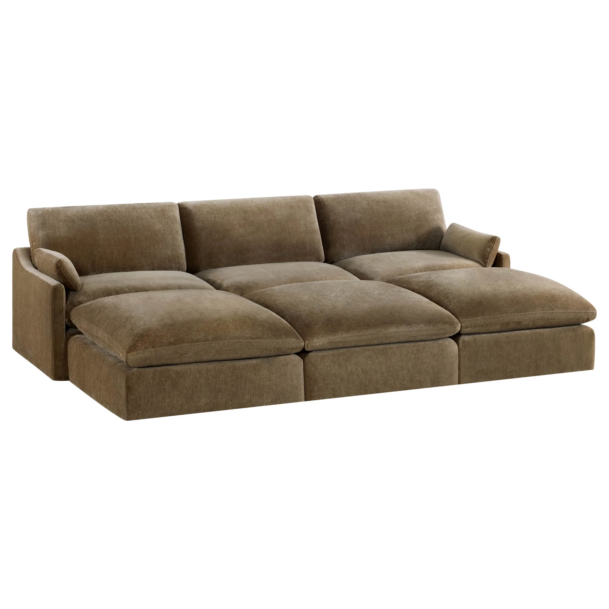 Kenna 6 Seat Modular Sofa Pit Sectional - Image 11