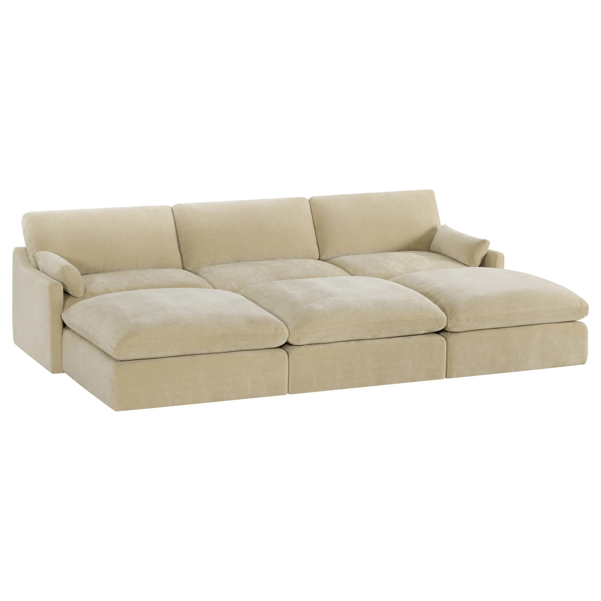 Kenna 6 Seat Modular Sofa Pit Sectional - Image 14