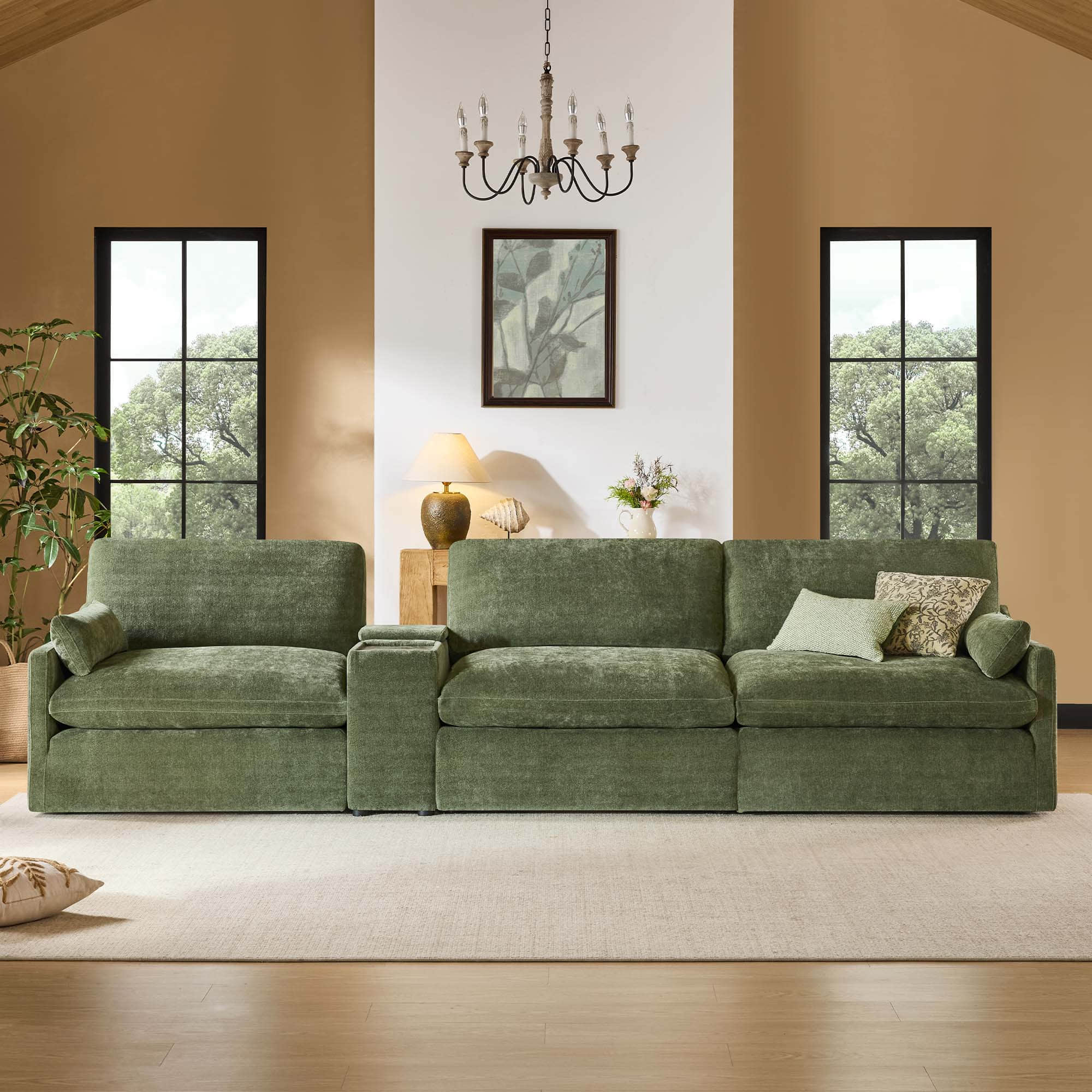 Kenna 6 Seat Modular Sofa Pit Sectional - Image 25
