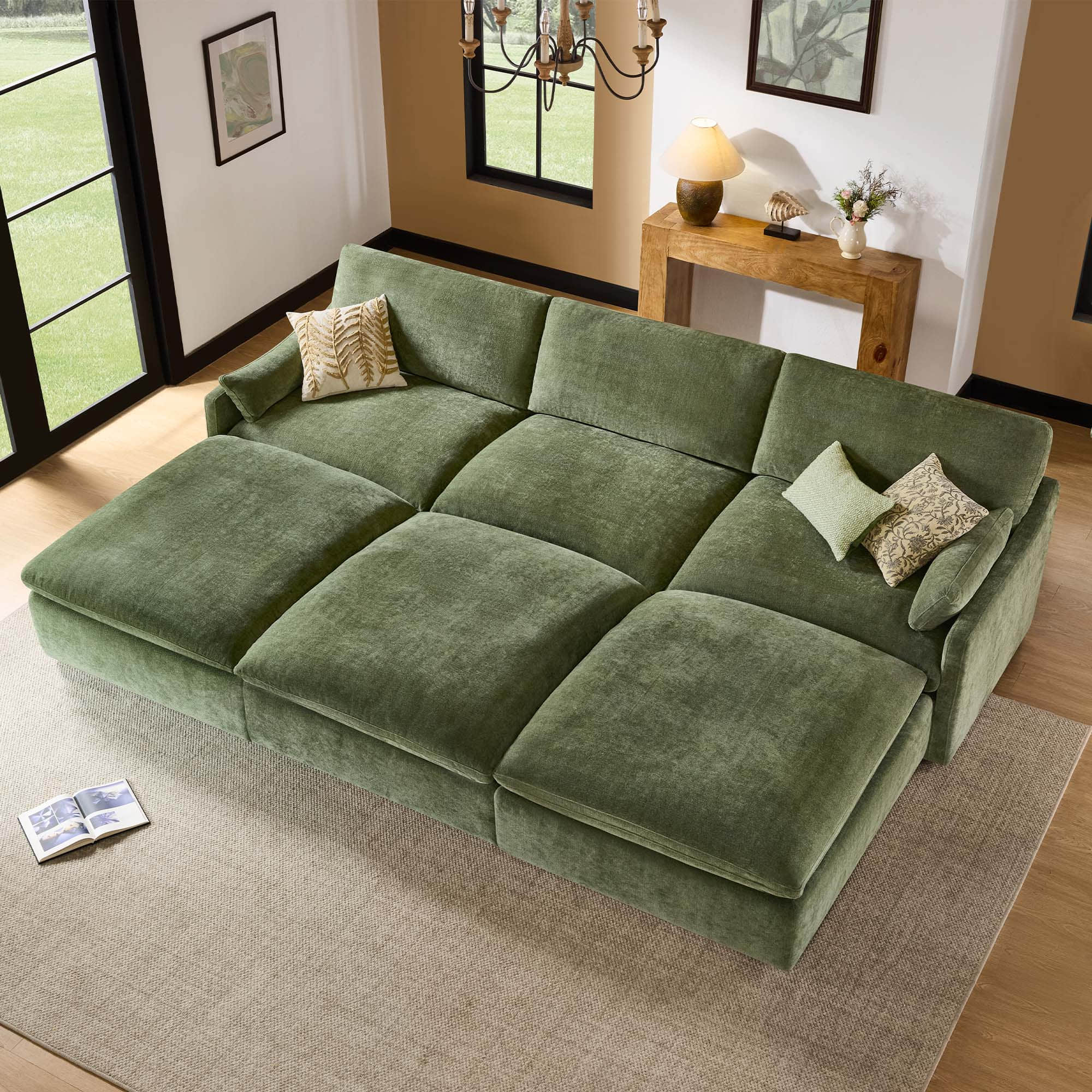 Kenna 6 Seat Modular Sofa Pit Sectional - Image 28
