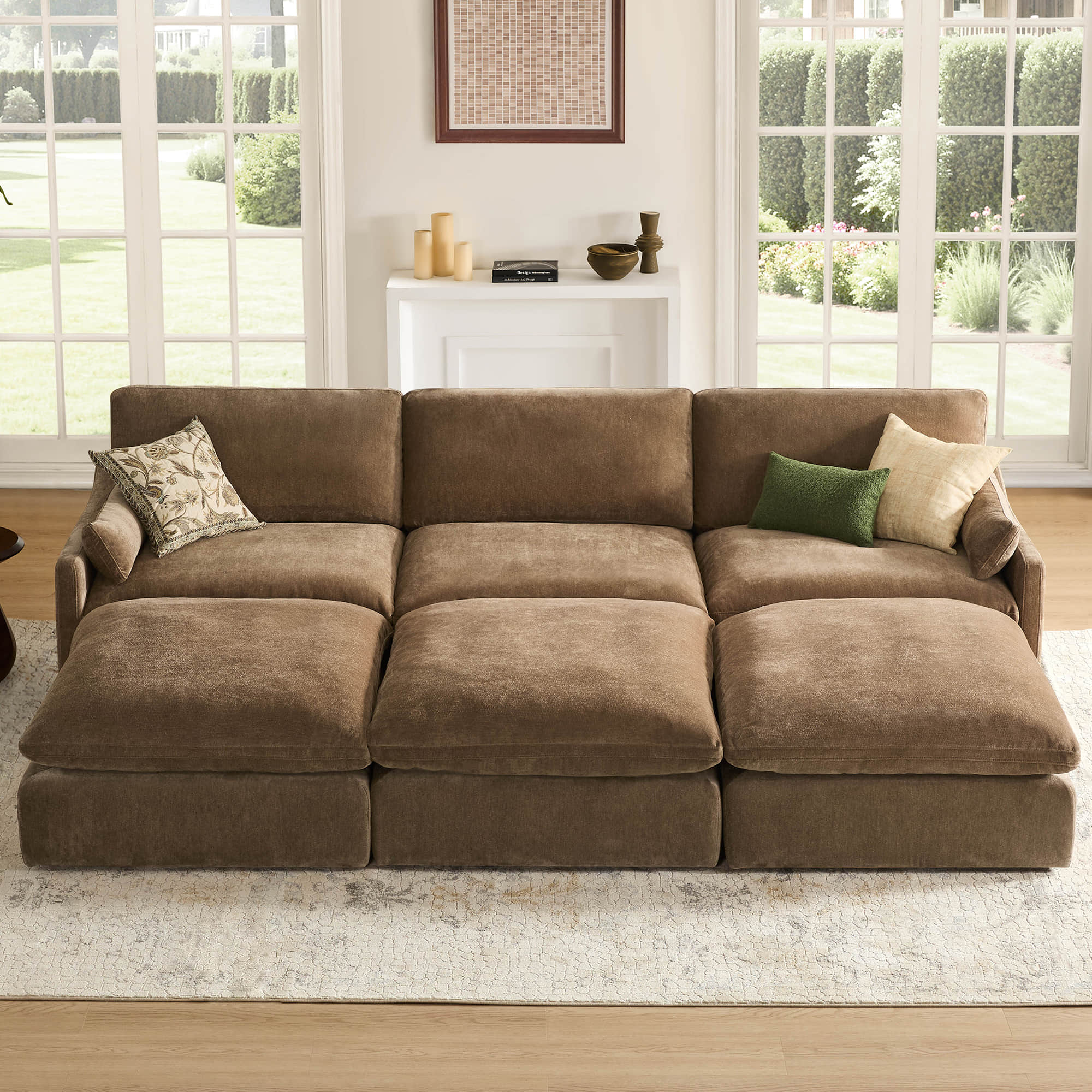 Kenna 6 Seat Modular Sofa Pit Sectional - Image 39
