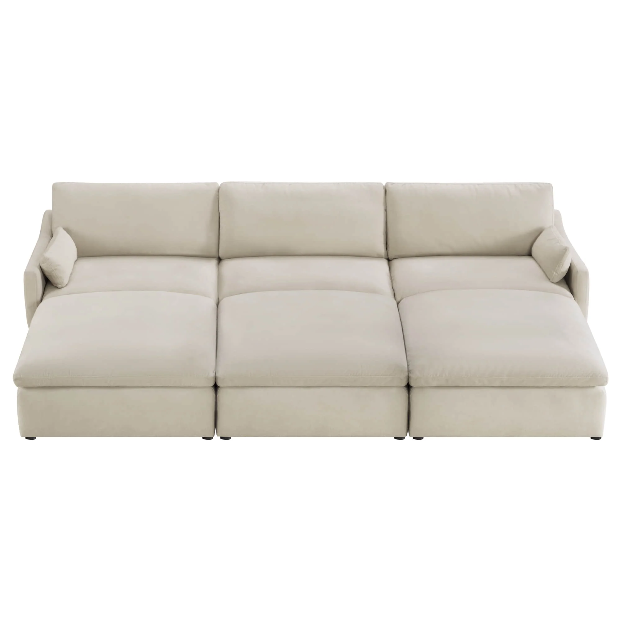 Kenna 6 Seat Modular Sofa Pit Sectional - Image 4