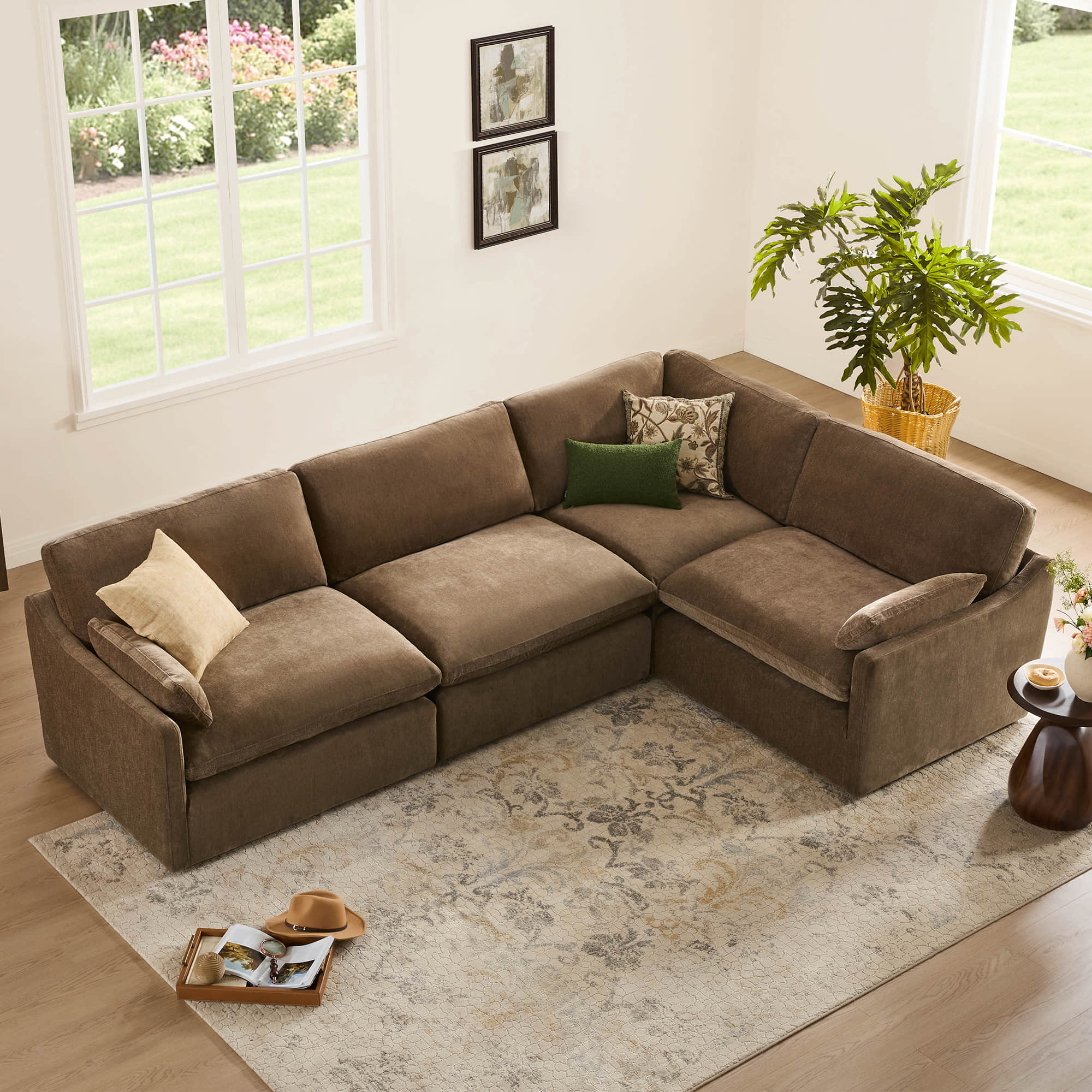 Kenna 6 Seat Modular Sofa Pit Sectional - Image 41