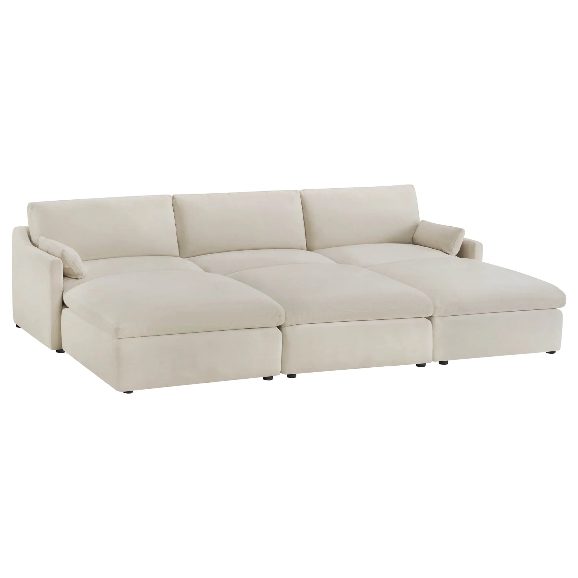 Kenna 6 Seat Modular Sofa Pit Sectional - Image 5