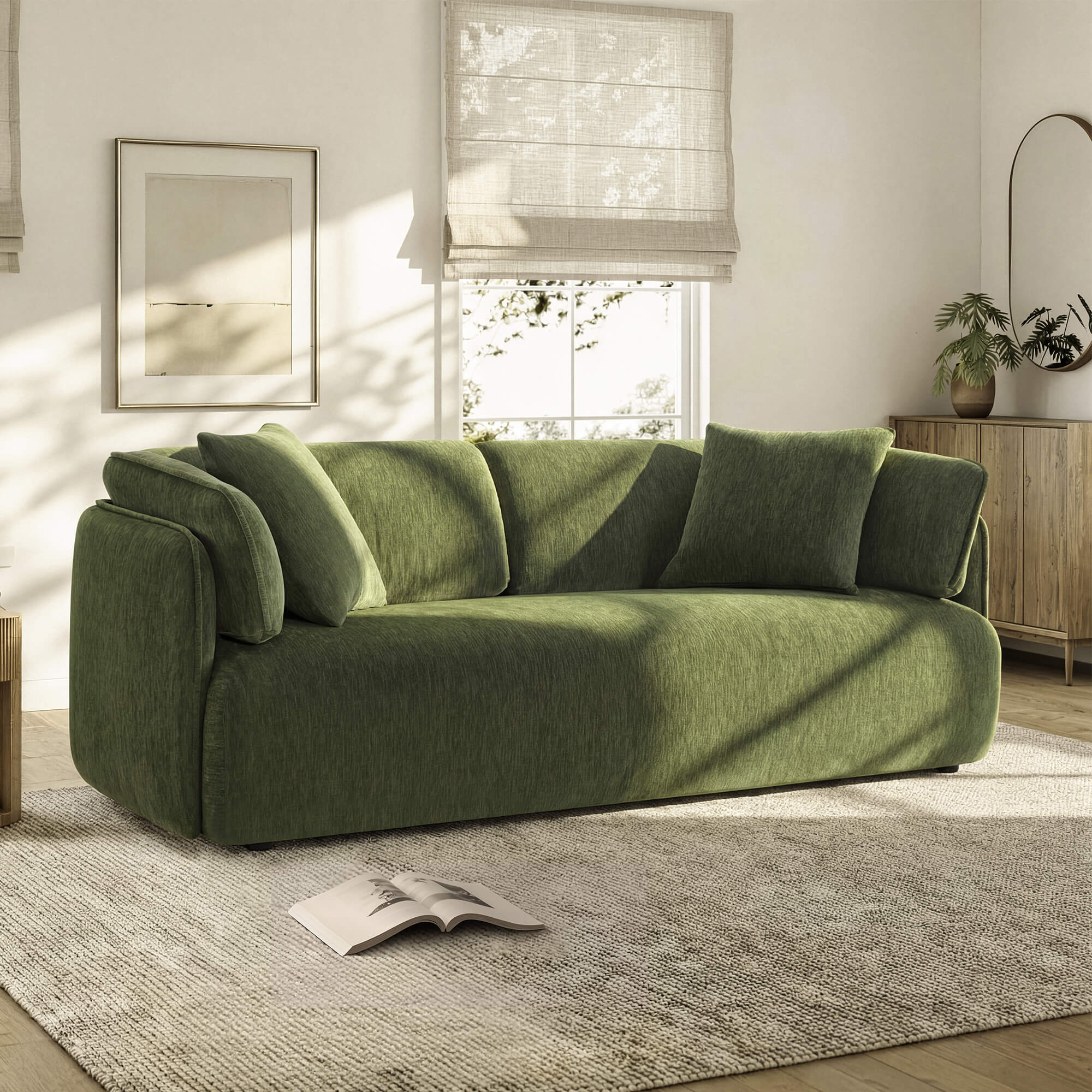 Lauren Modern Wraparound 3-Seater Sofa with Feather Filling - Image 26