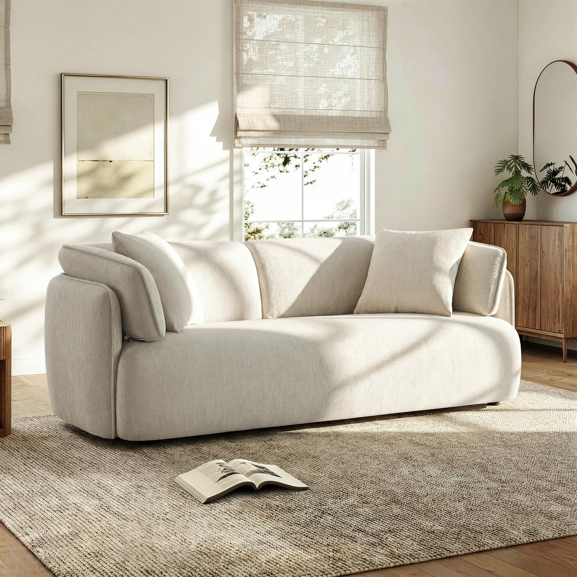 Lauren Modern Wraparound 3-Seater Sofa with Feather Filling - Image 29
