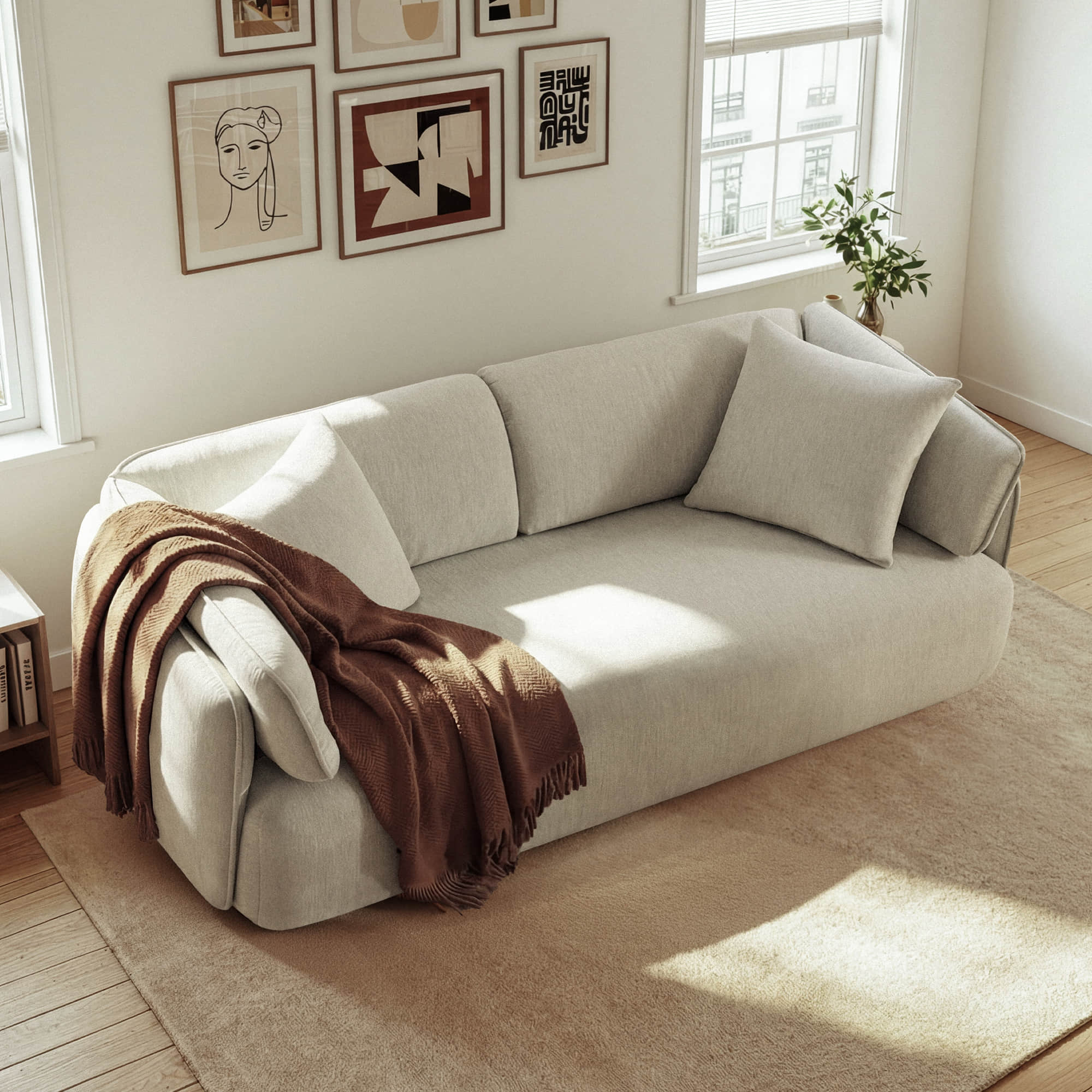 Lauren Modern Wraparound 3-Seater Sofa with Feather Filling - Image 30