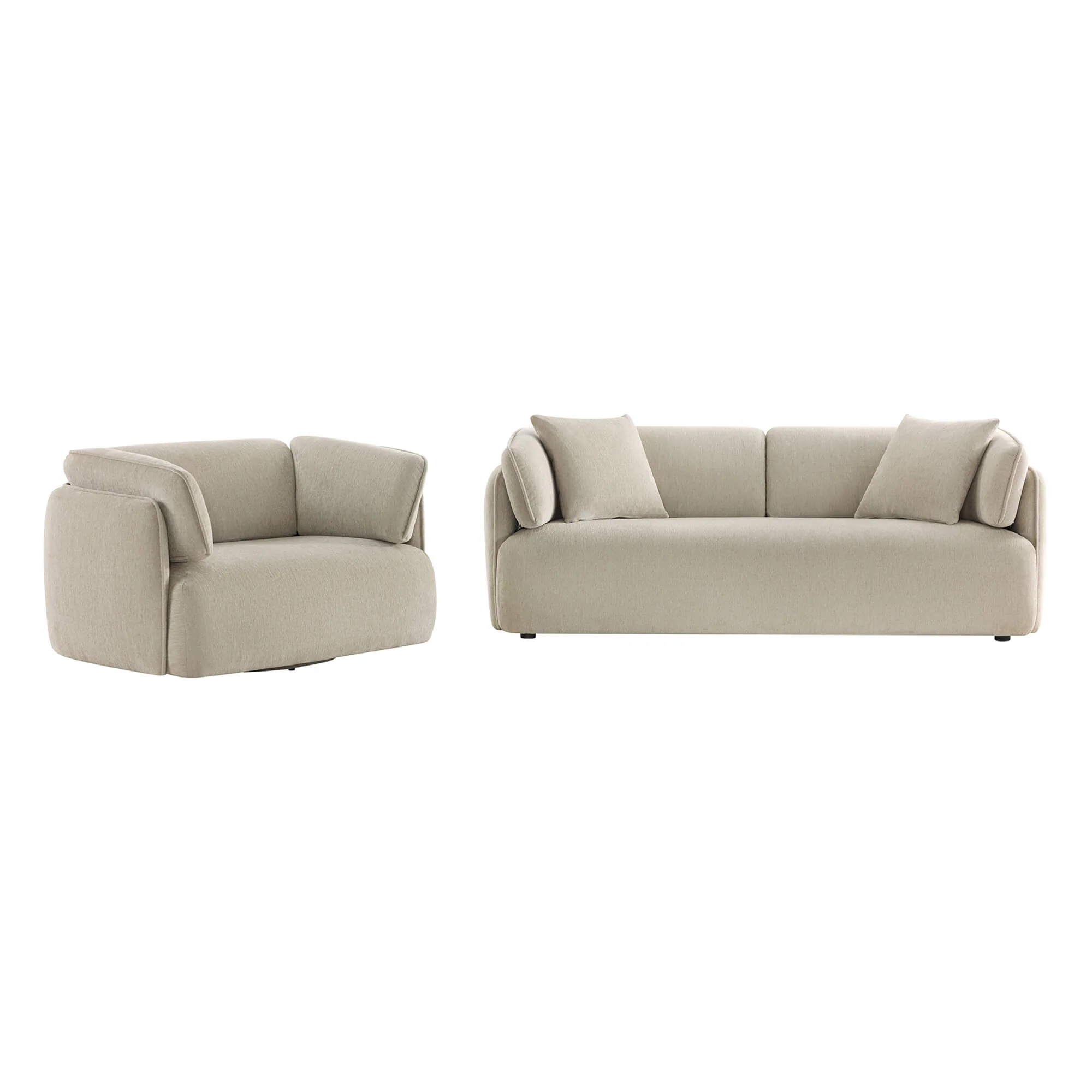 Lauren Modern Wraparound 3-Seater Sofa with Feather Filling - Image 6