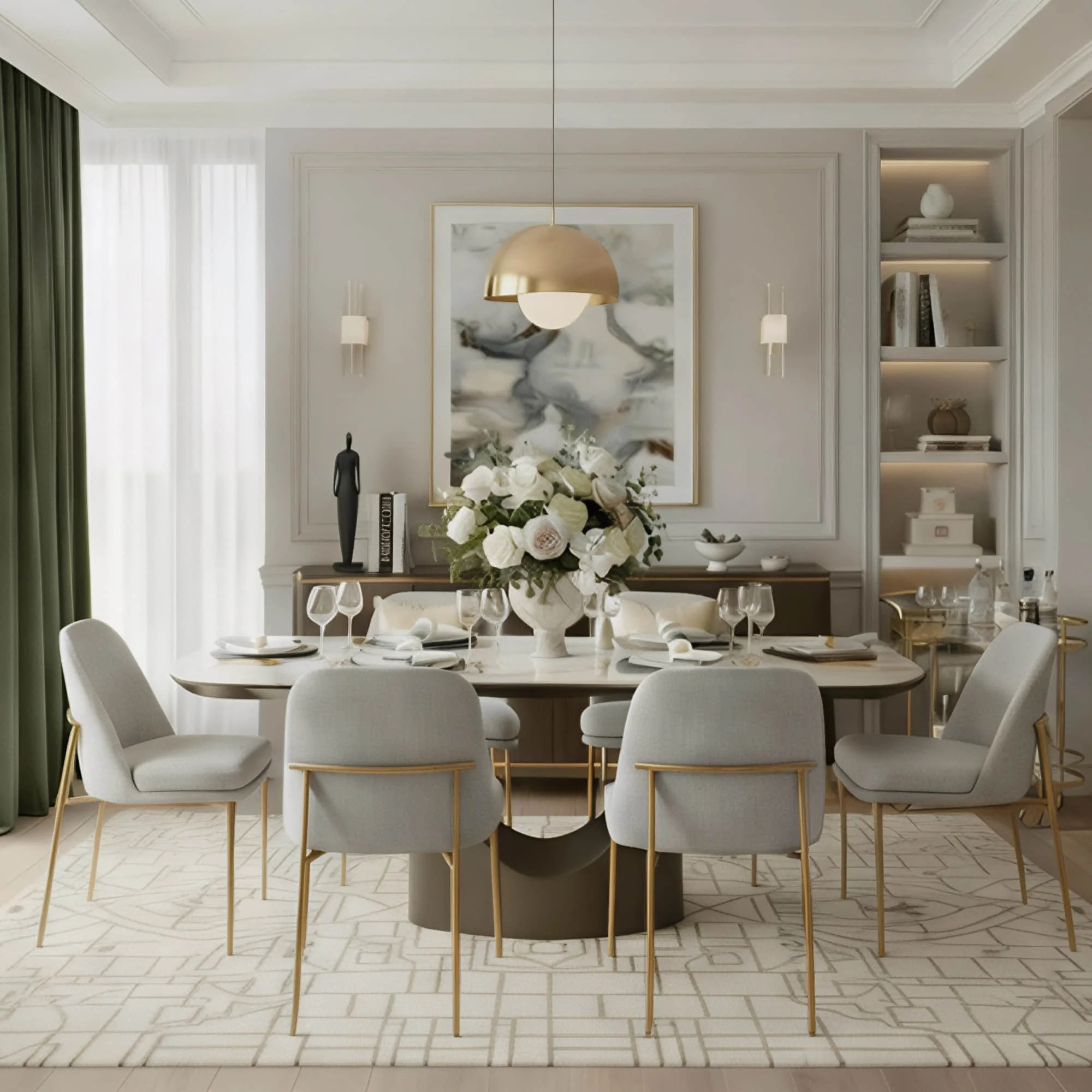 71” Layla Sintered Stone Elegant Soft-Corner Dining Table - Image 7