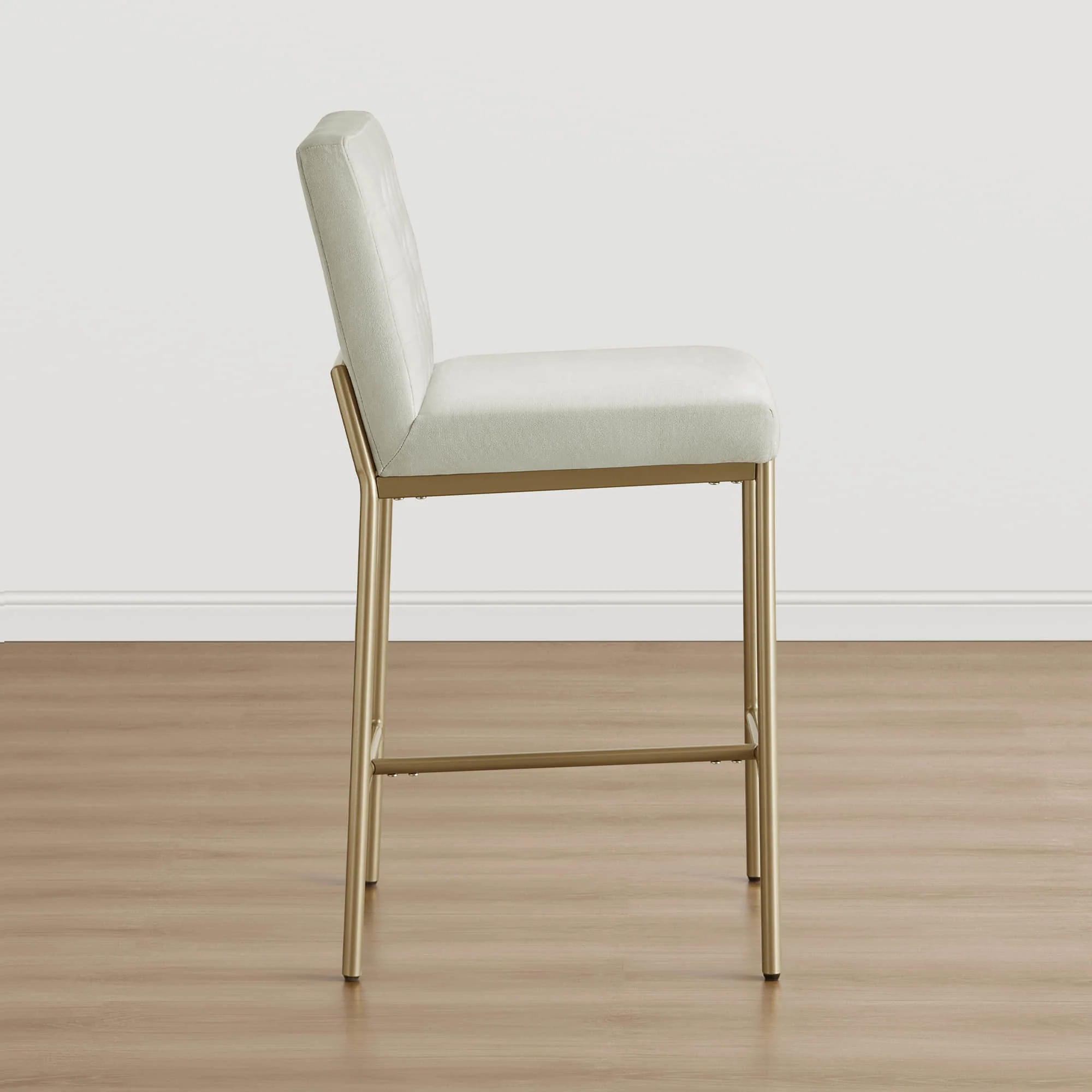 Layla Retro Tufted-design Counter Stool with Metal Base (Set of 2） - Image 11