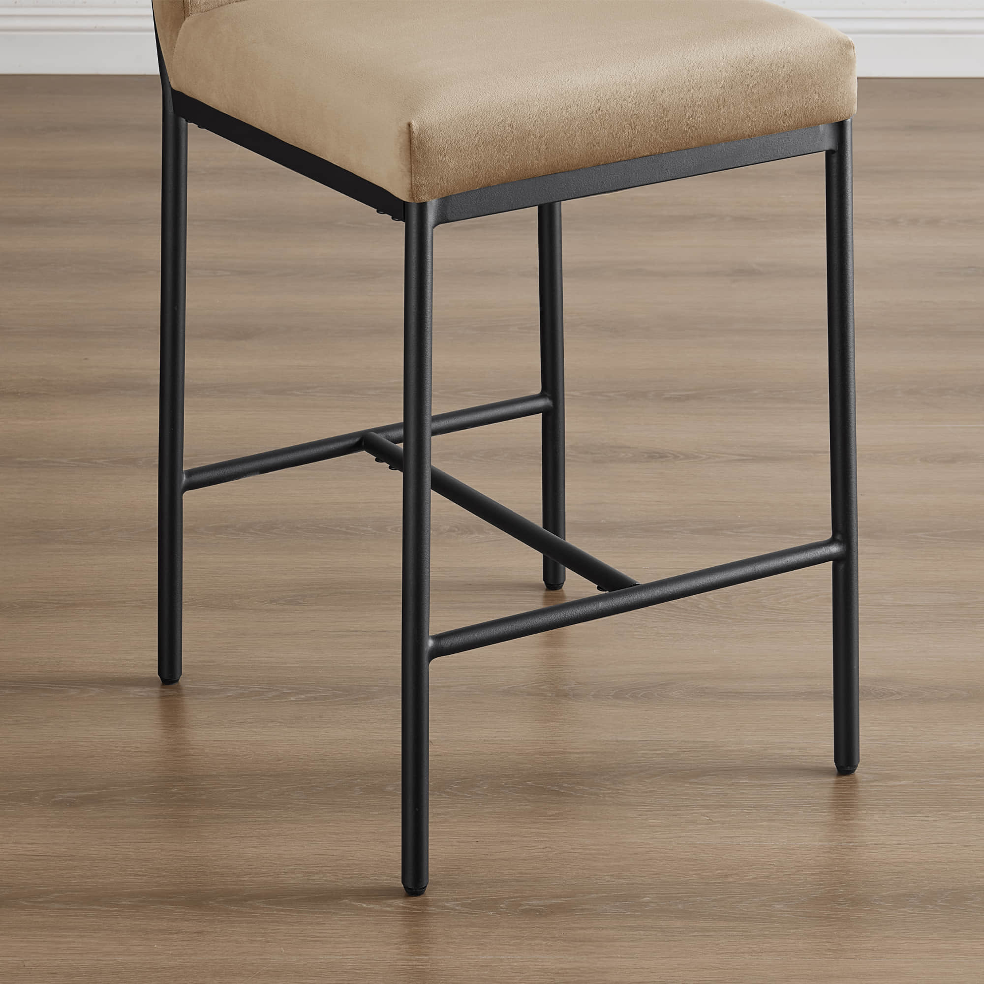 Layla Retro Tufted-design Counter Stool with Metal Base (Set of 2） - Image 22