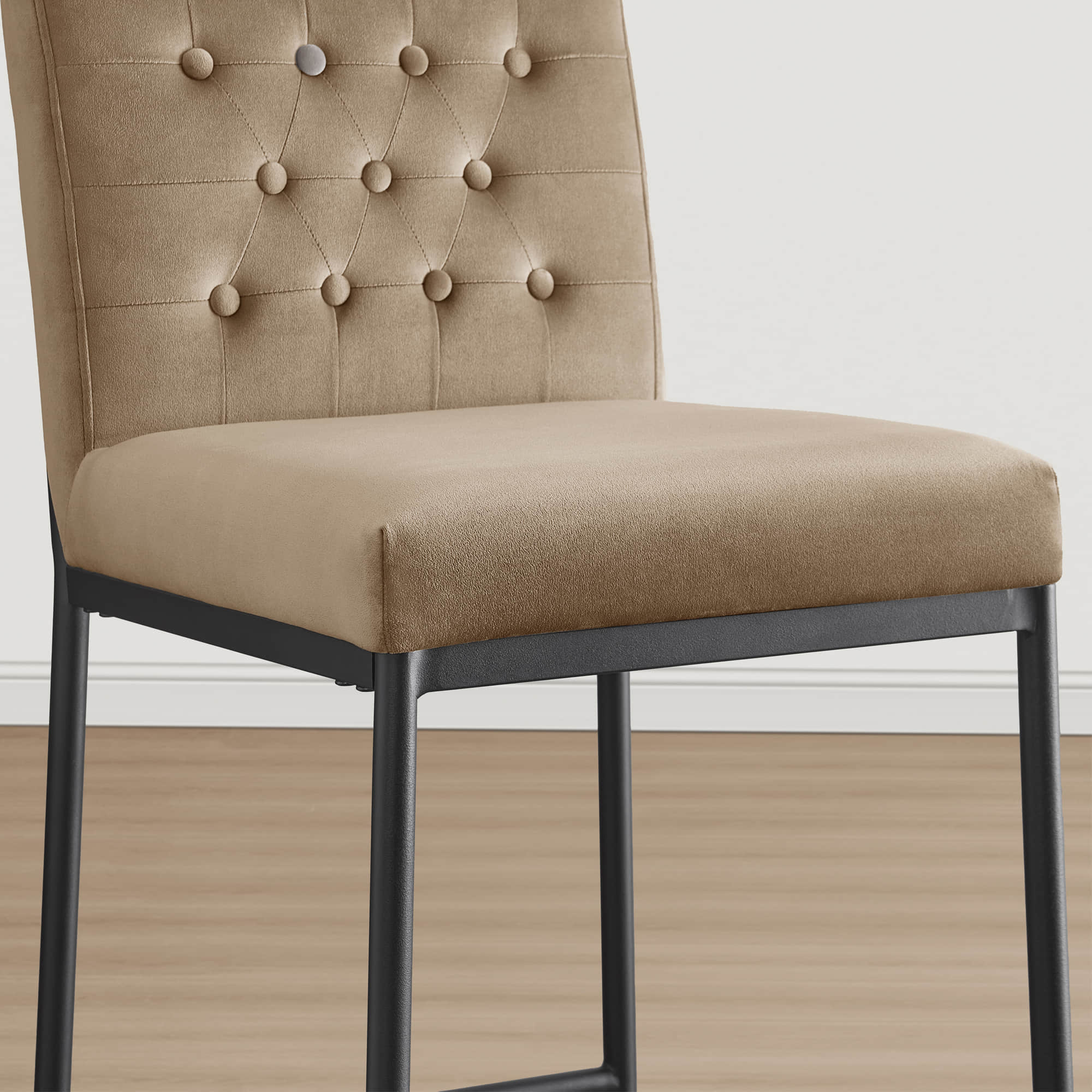 Layla Retro Tufted-design Counter Stool with Metal Base (Set of 2） - Image 24