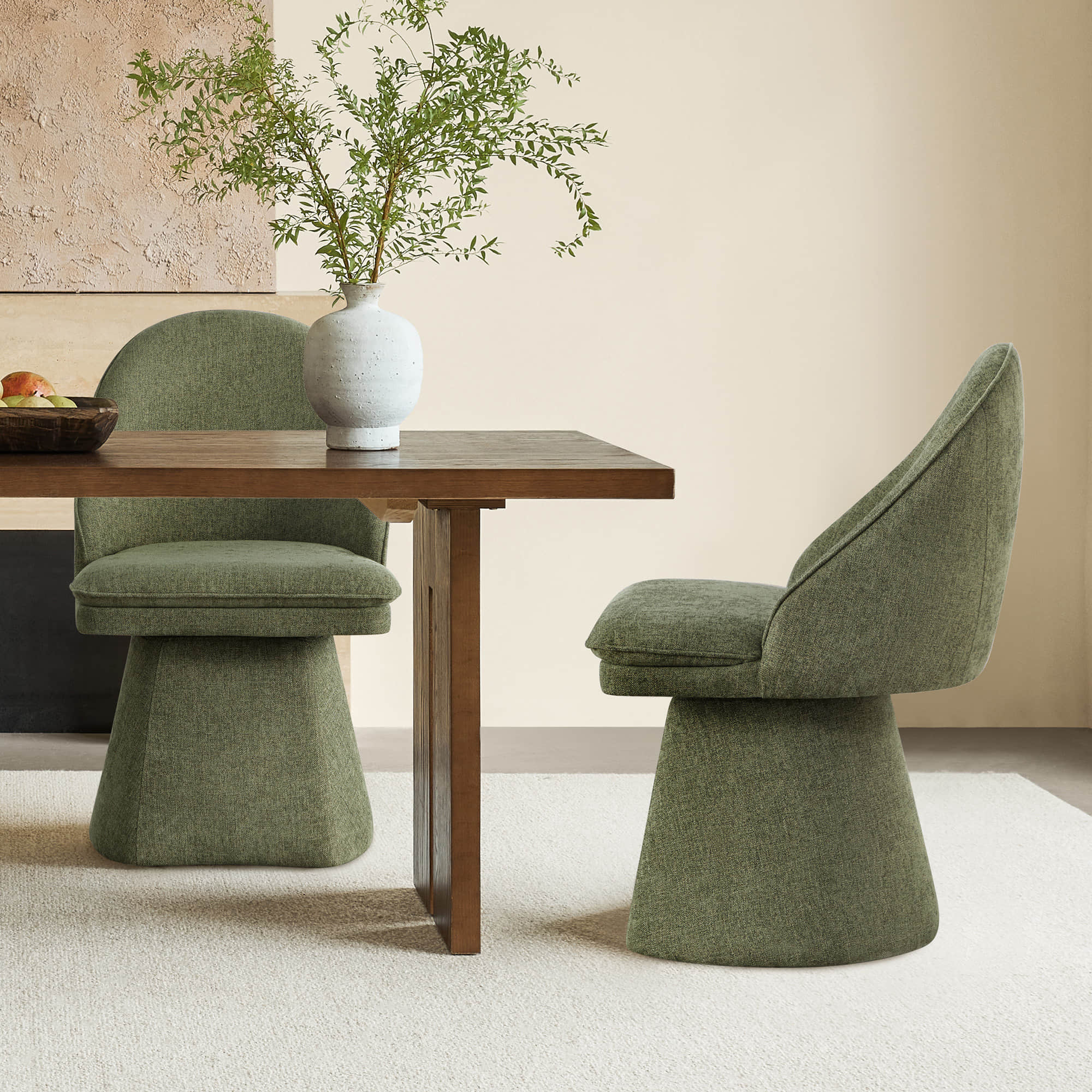 Leda Upholstered Swivel Dining Chair - Image 4